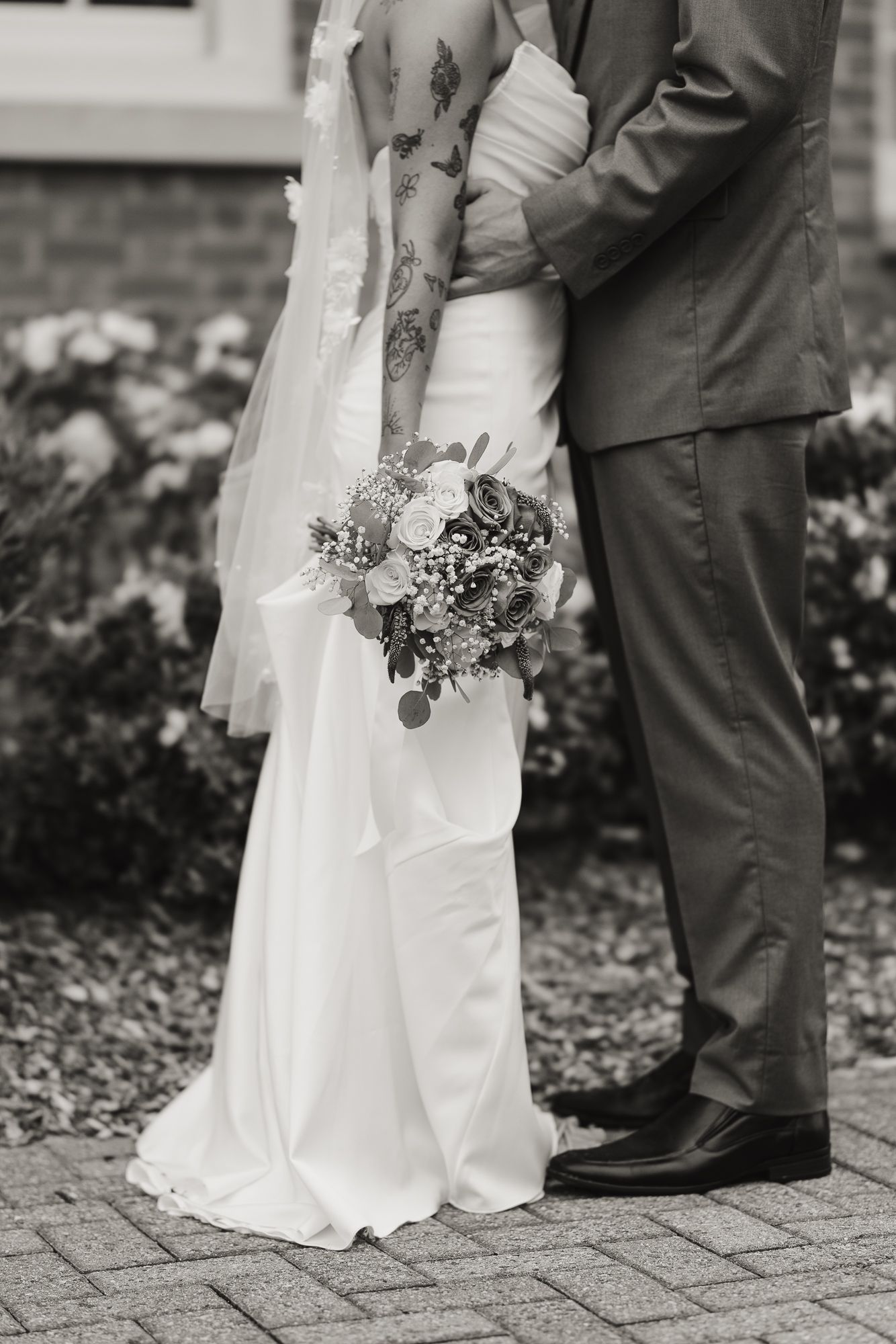 B&W wedding style photo