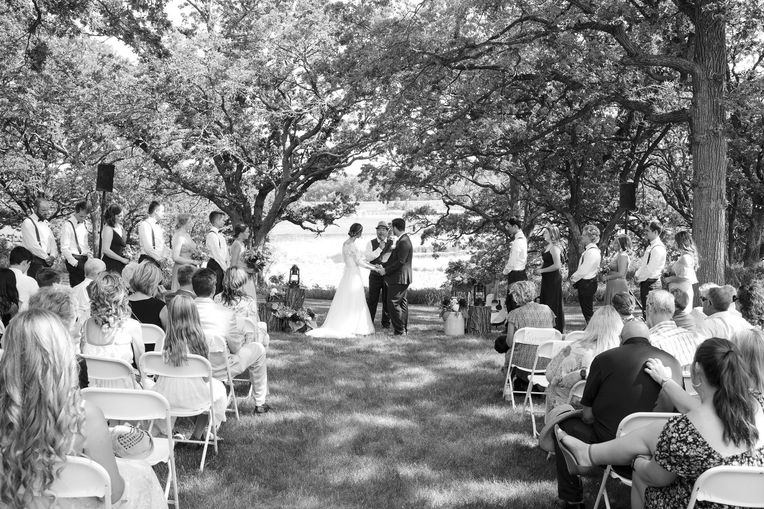 wedding under trees
