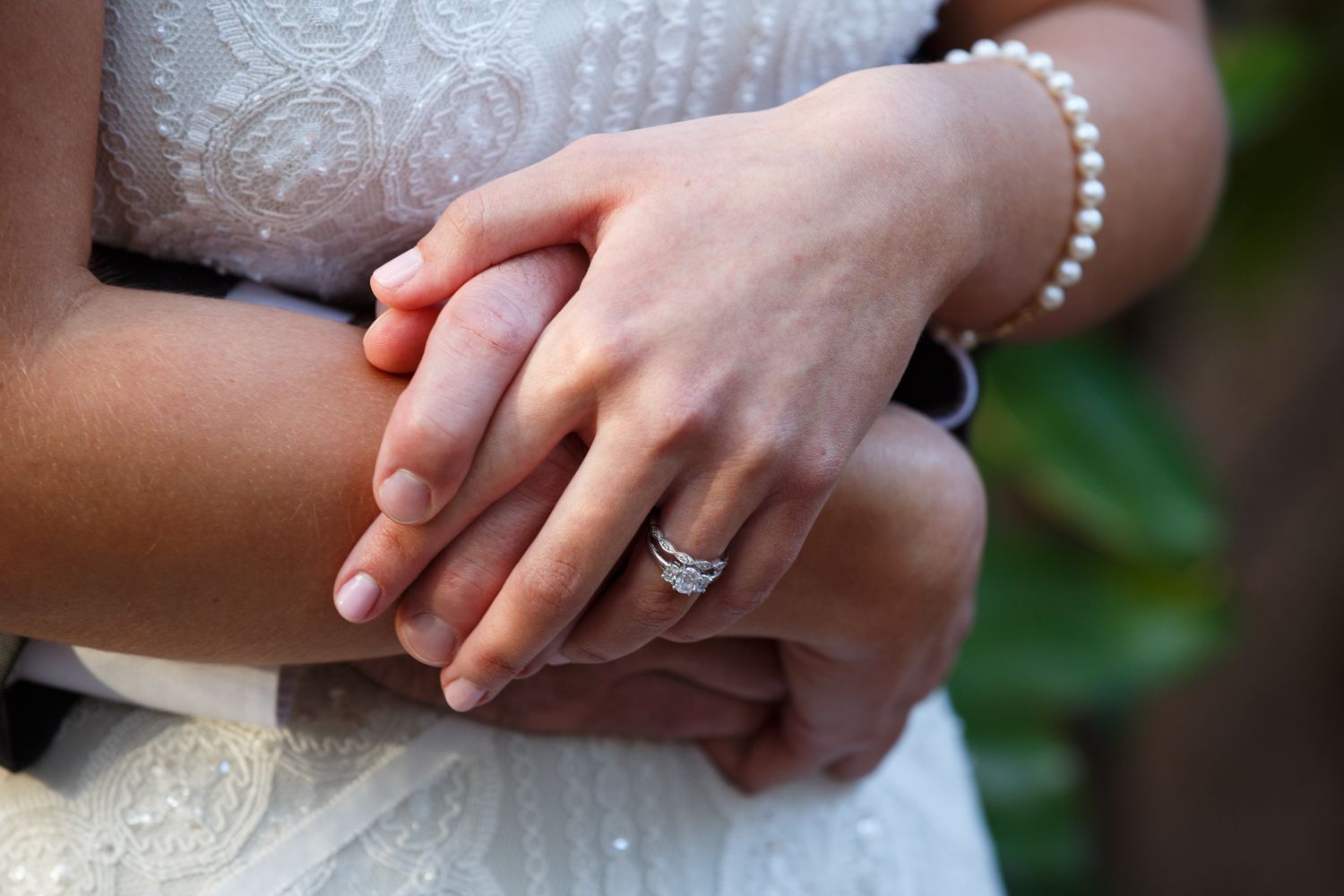 couple holds hands