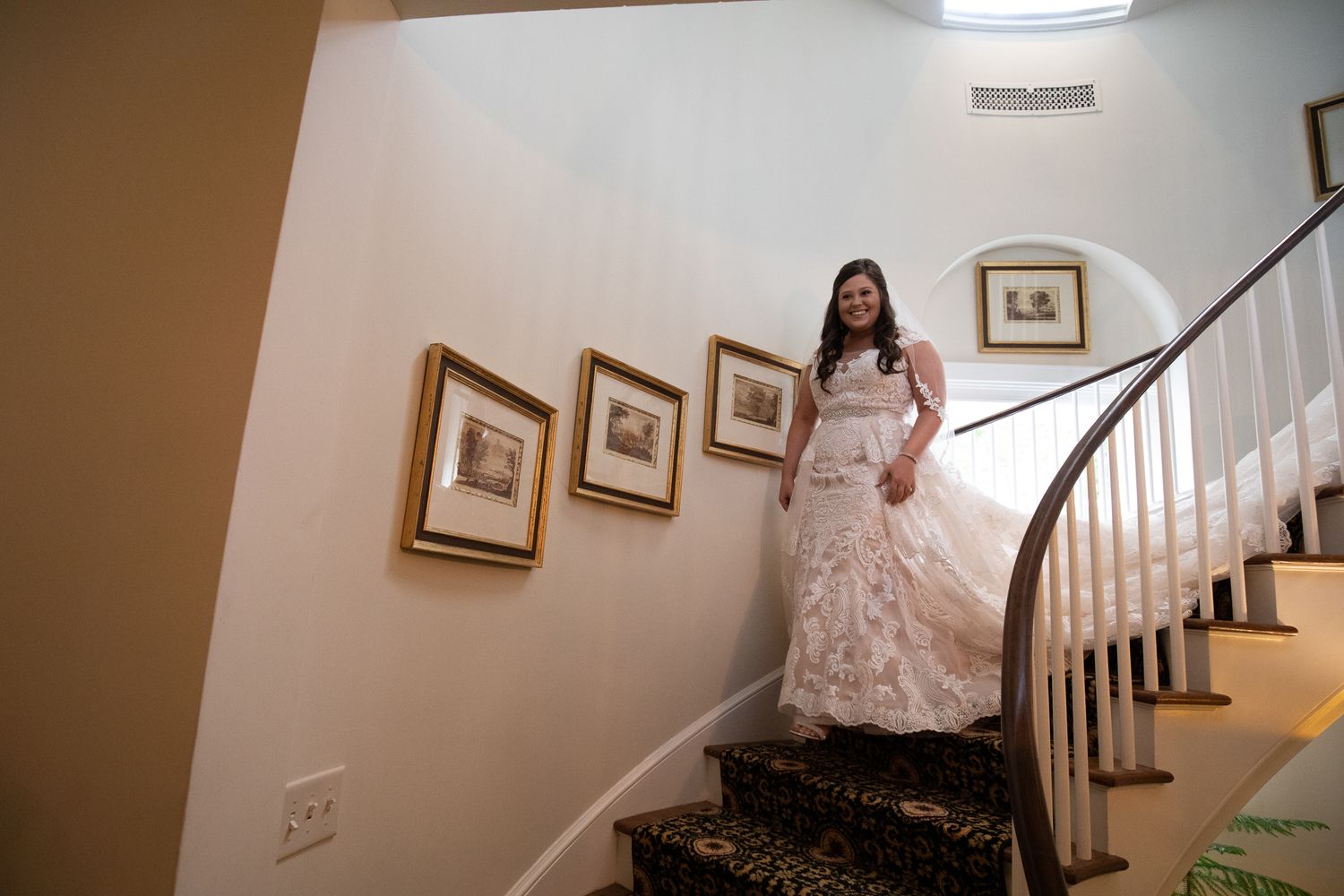 bride on stairs