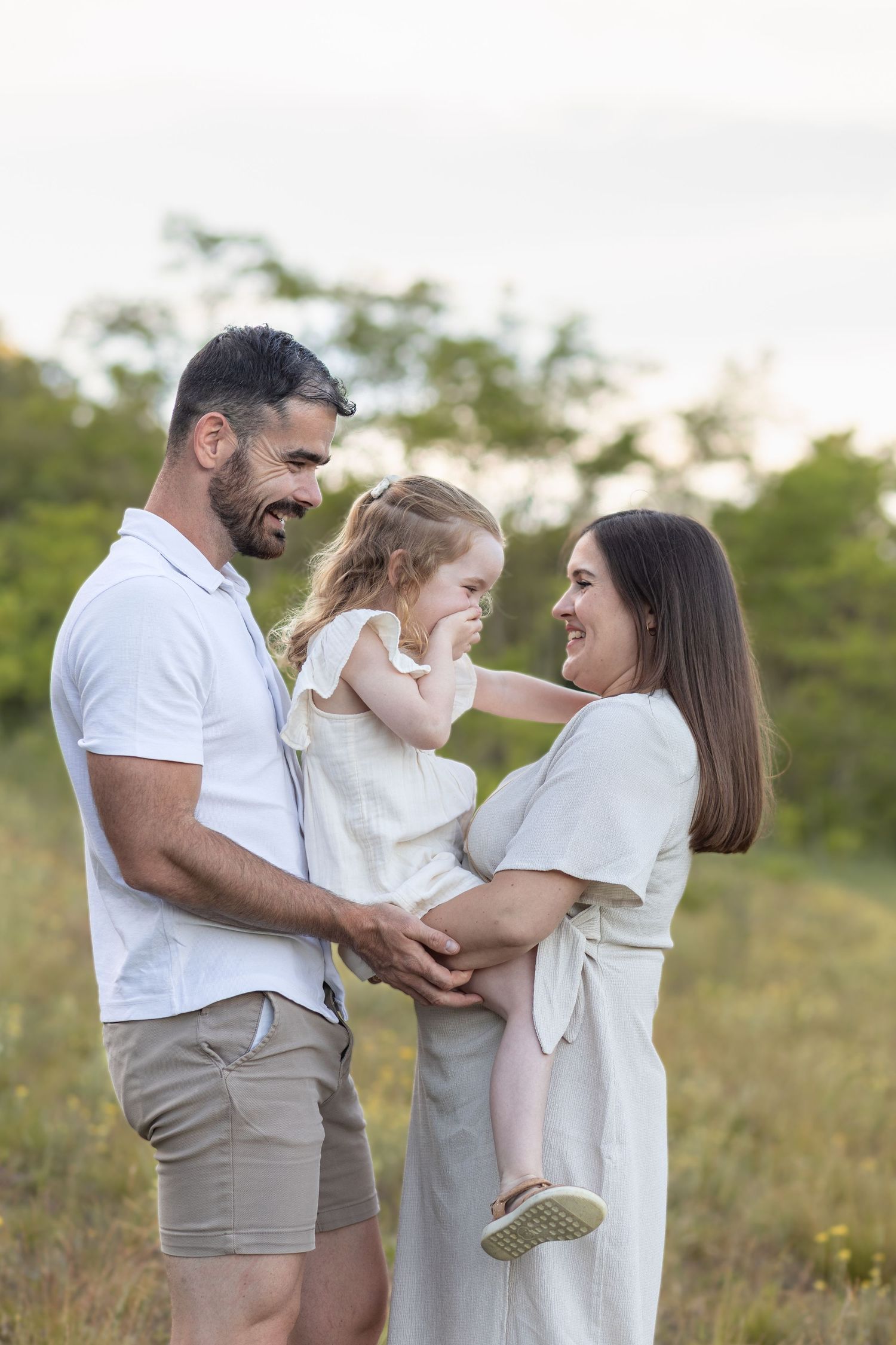 Photo de famille, femme enceinte