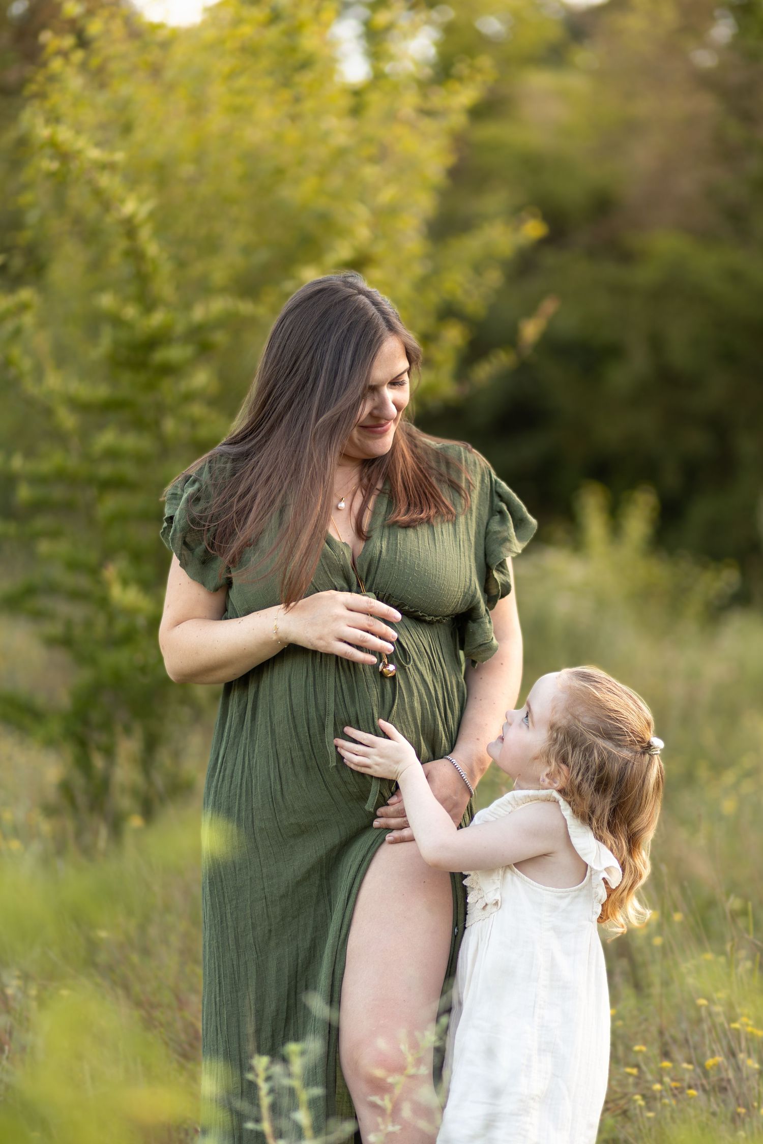 Photo de famille, femme enceinte