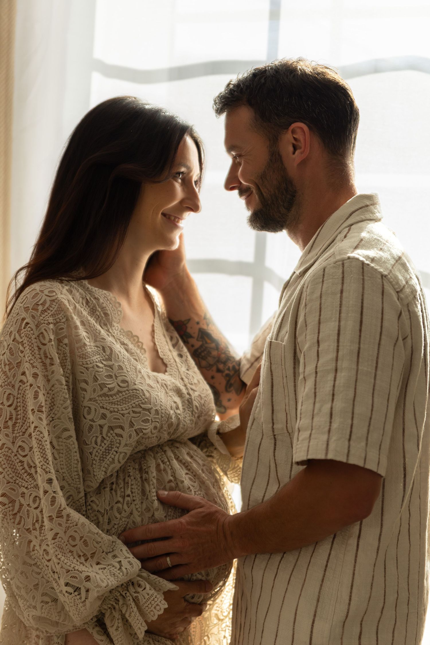 Photo de famille, femme enceinte