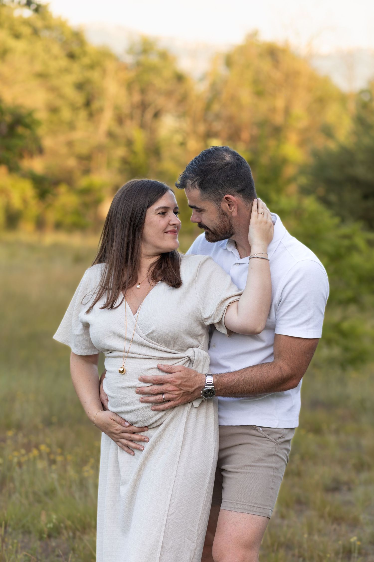 Photo de famille, femme enceinte