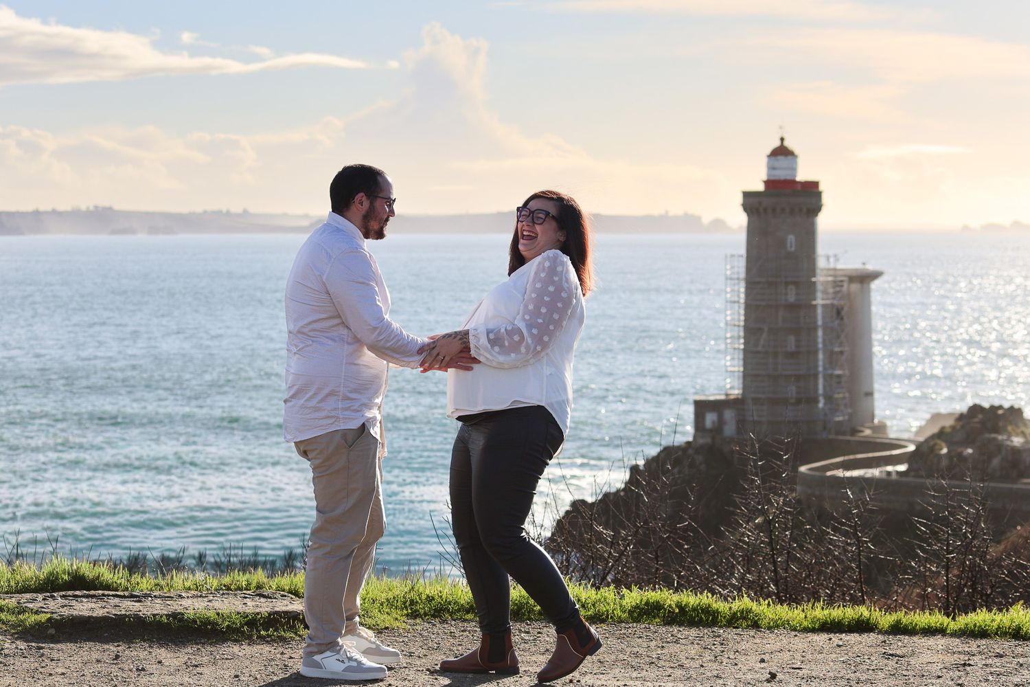 Photo de couple, femme enceinte