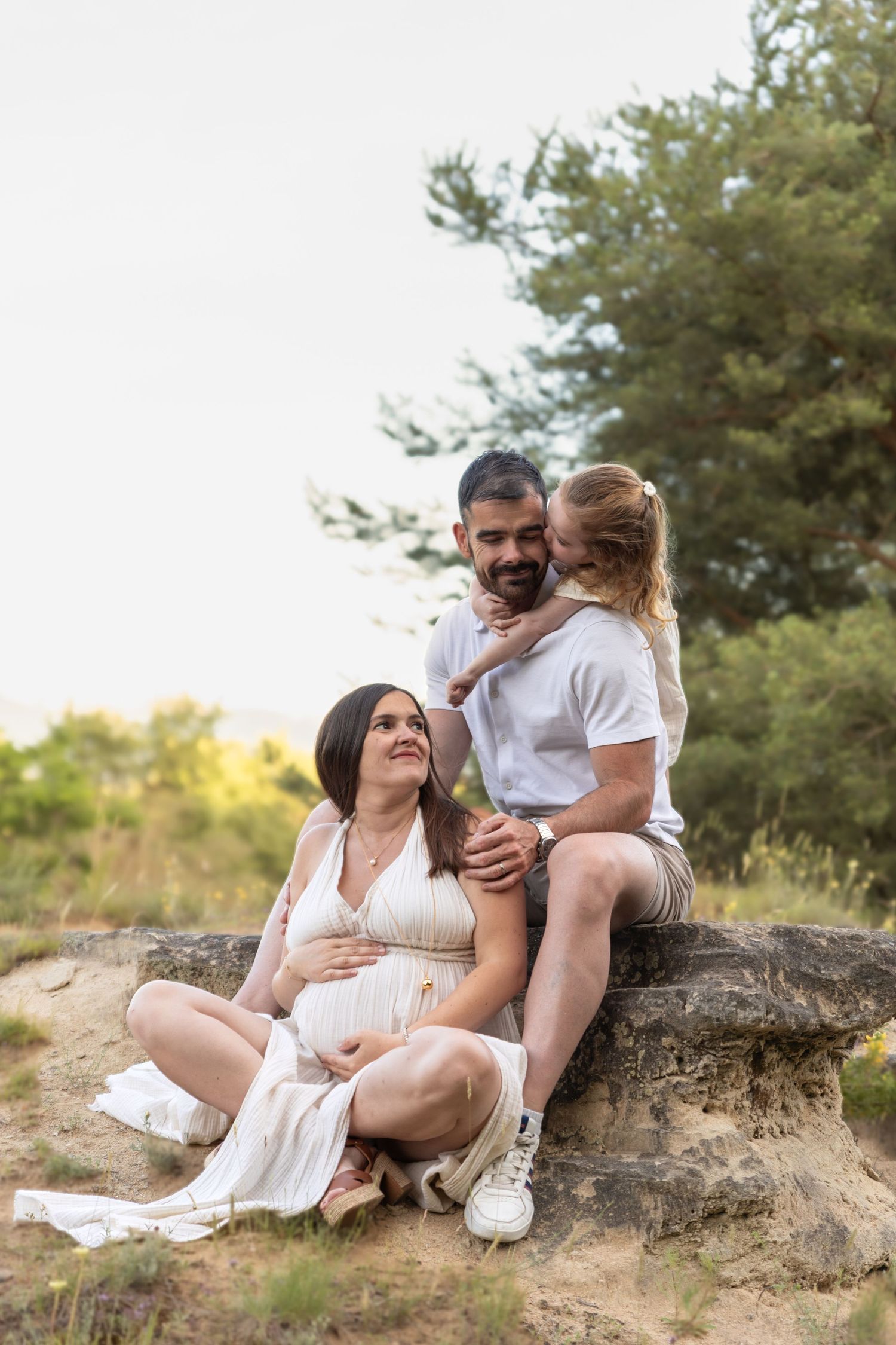 Photo de famille, femme enceinte