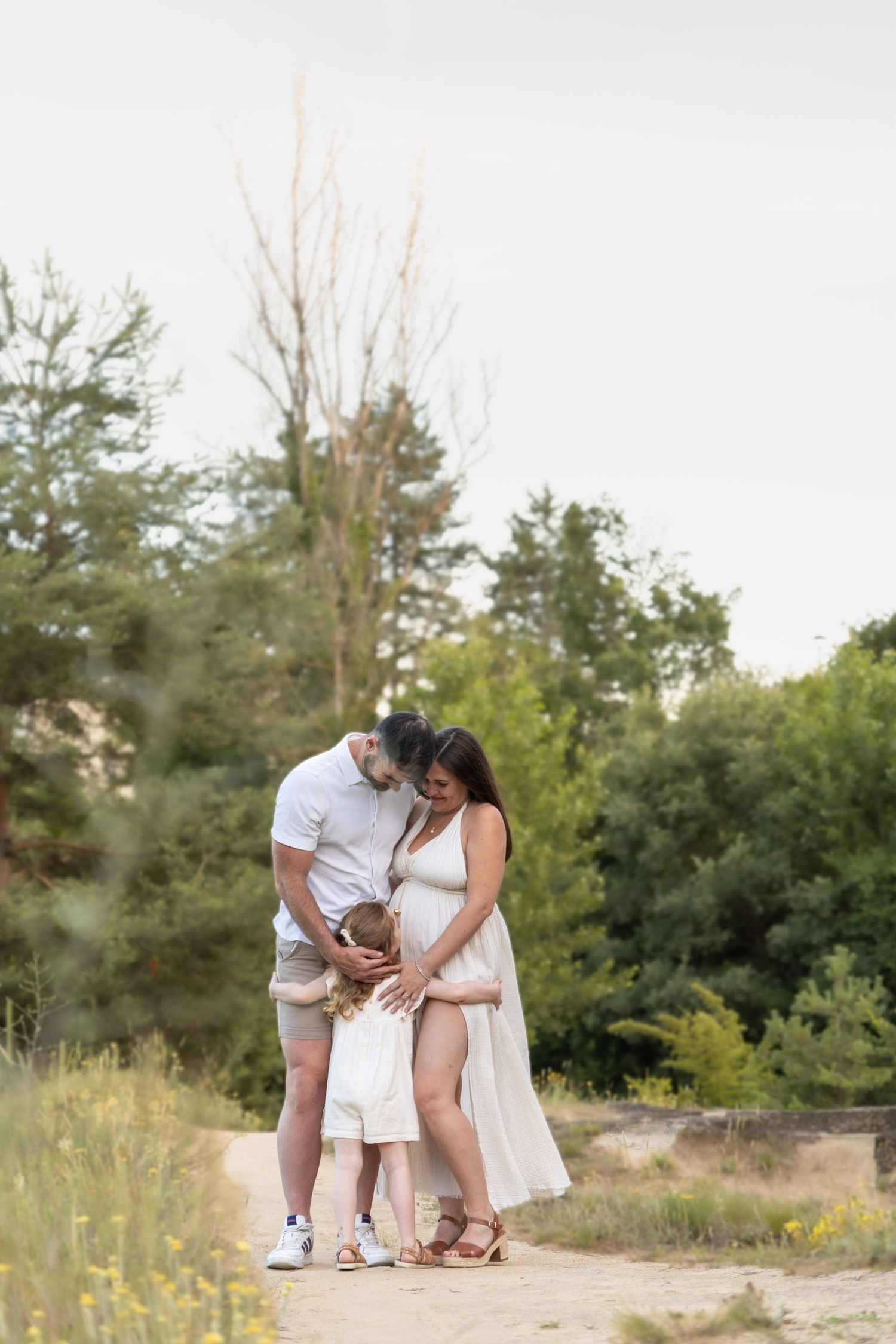 Photo de famille, femme enceinte