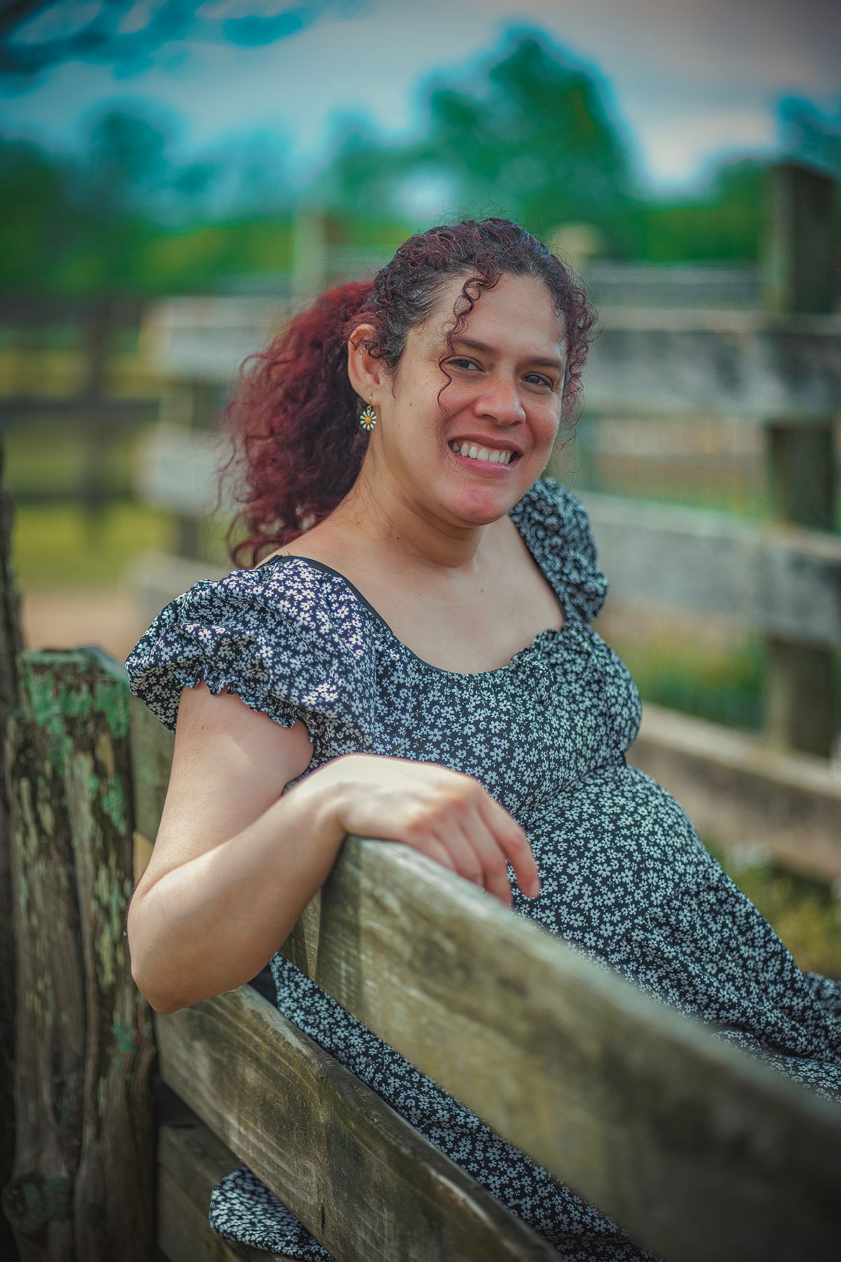 sonrisa, embarazada