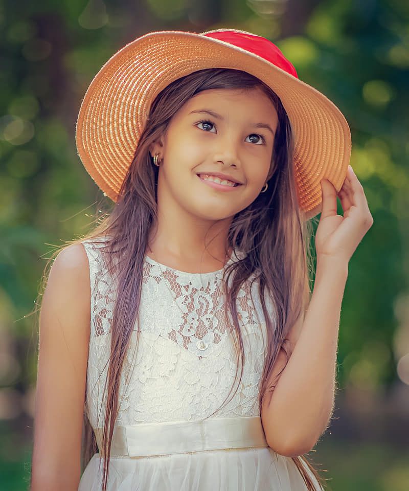 retrato, sombrero