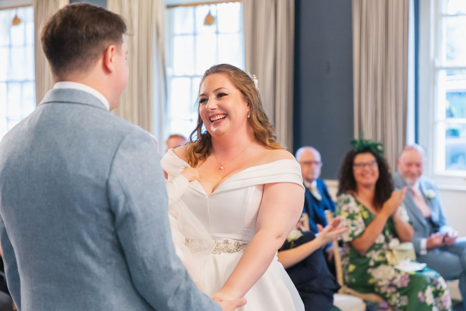 Emotional moments during a wedding ceremony, photographed candidly by R&S Oxfordshire Photographers in Oxfordshire