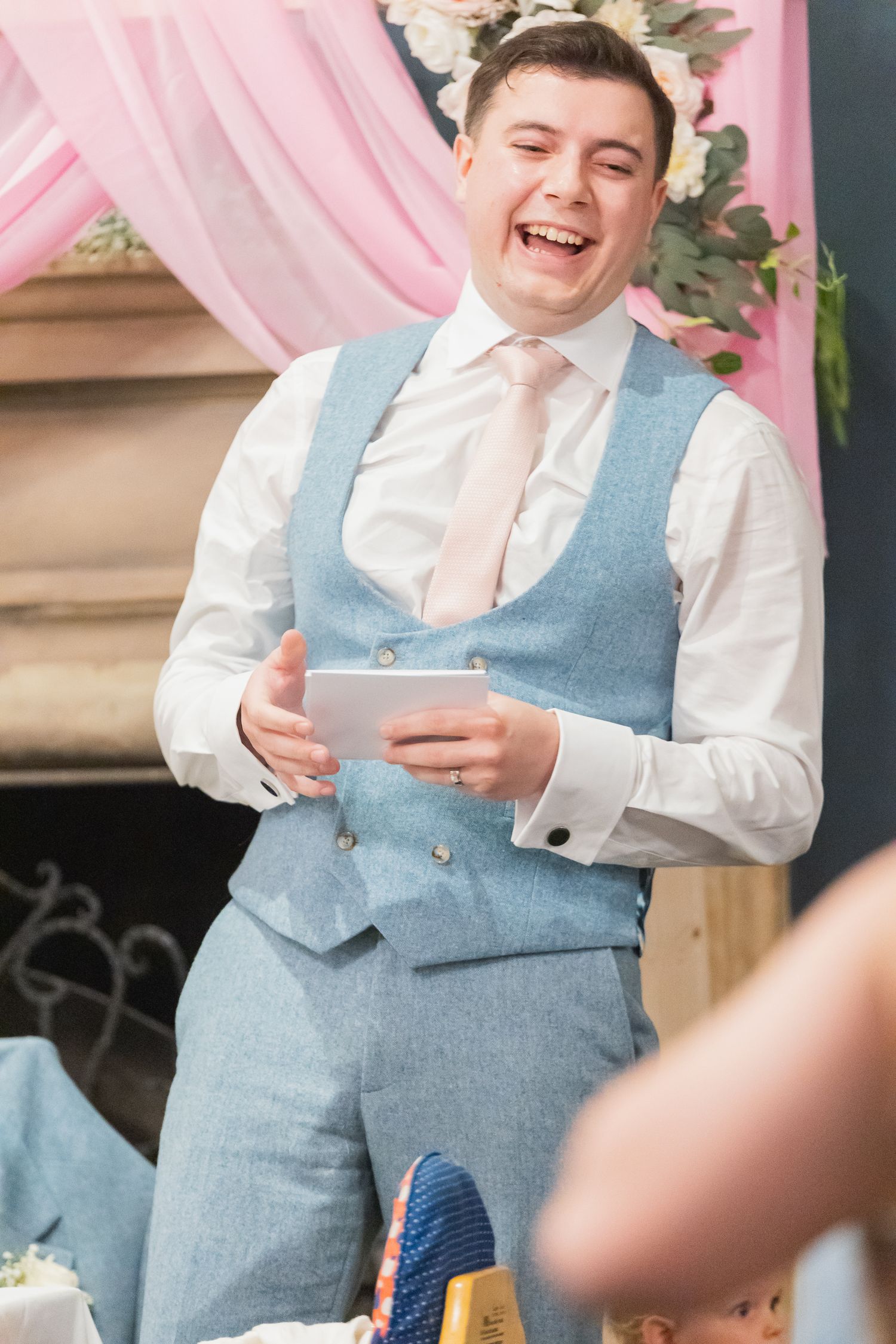 Heartfelt wedding speeches captured mid-reaction, full of laughter, tears, and candid emotion.