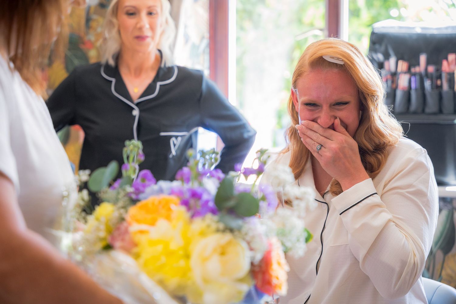 Candid bridal prep moments with soft light and emotion, captured naturally before the ceremony.
