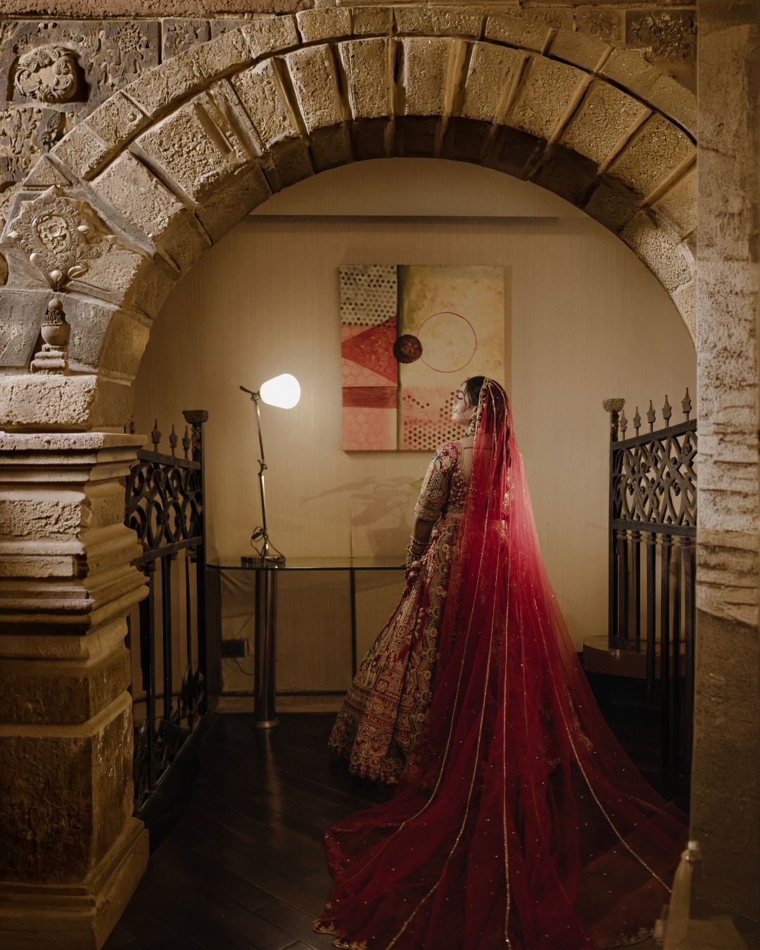 Bride Sanskriti in bridal lehenga — luxury wedding photography Delhi by Witty Shadows