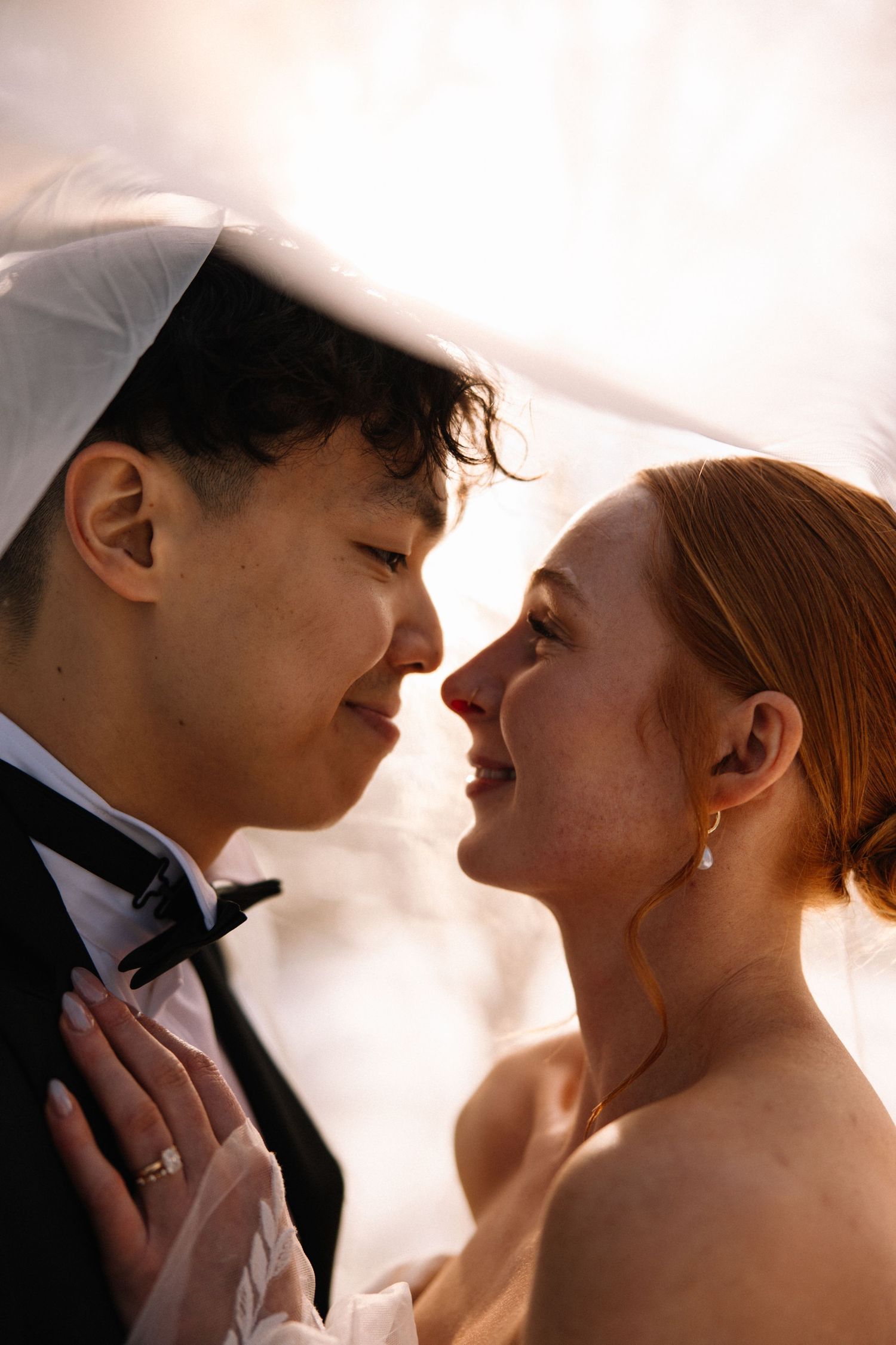 bride and groom portrait