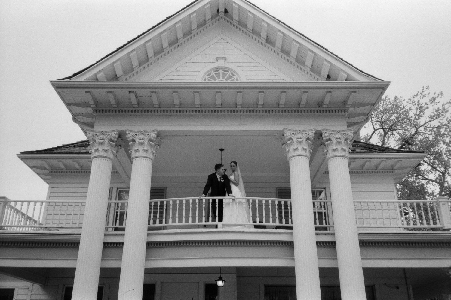 film photo of bride and groom at the Norland in Lethbridge