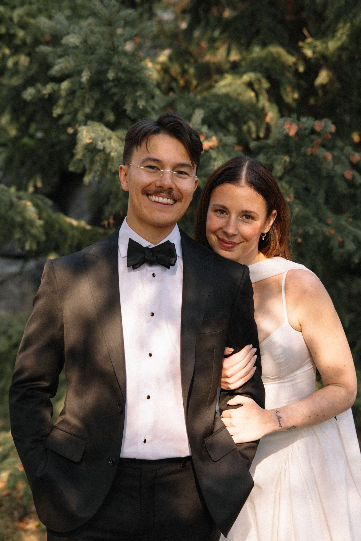 bride and groom portrait