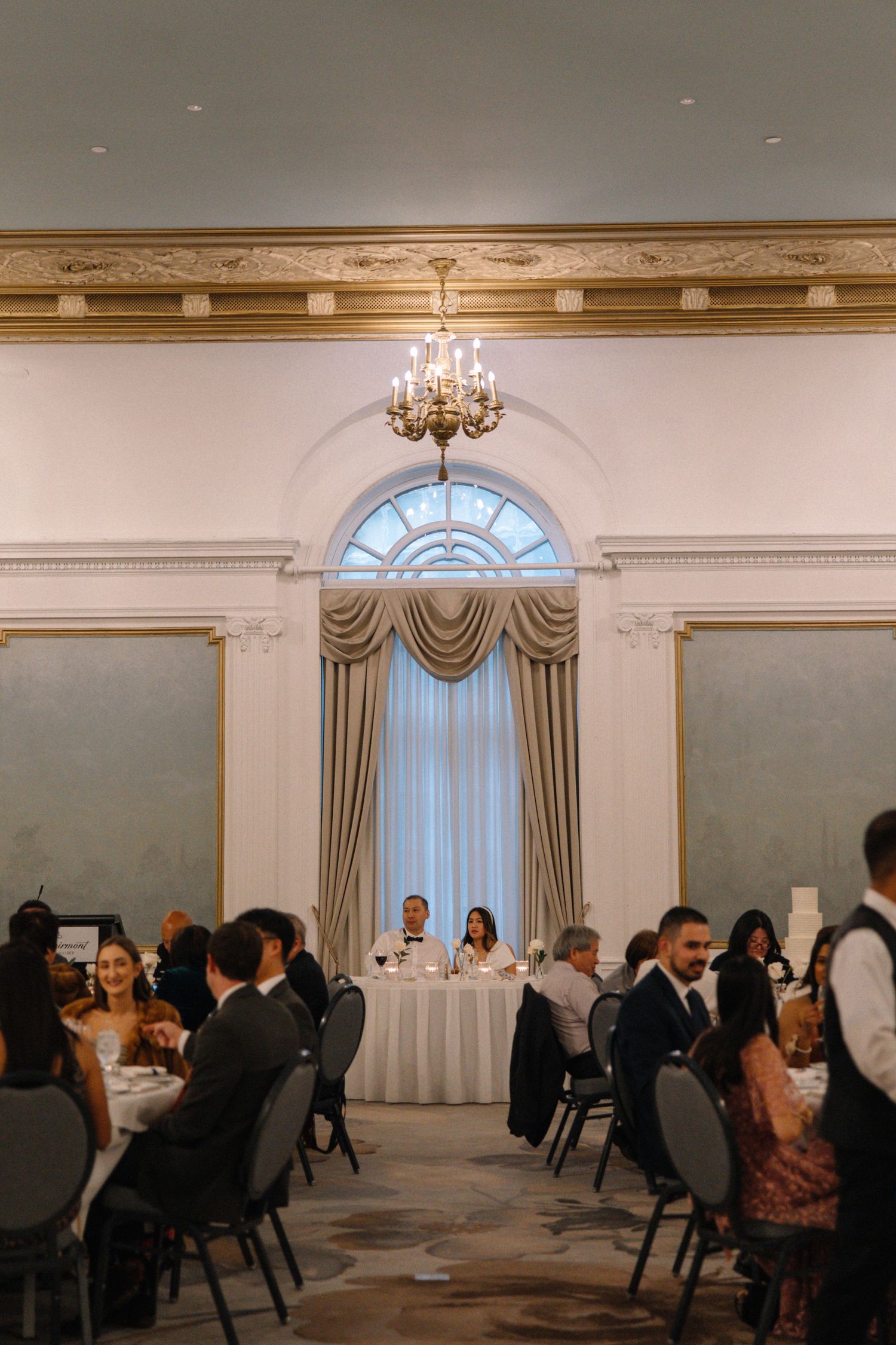 wedding reception at the fairmont pallier in calgary, alberta