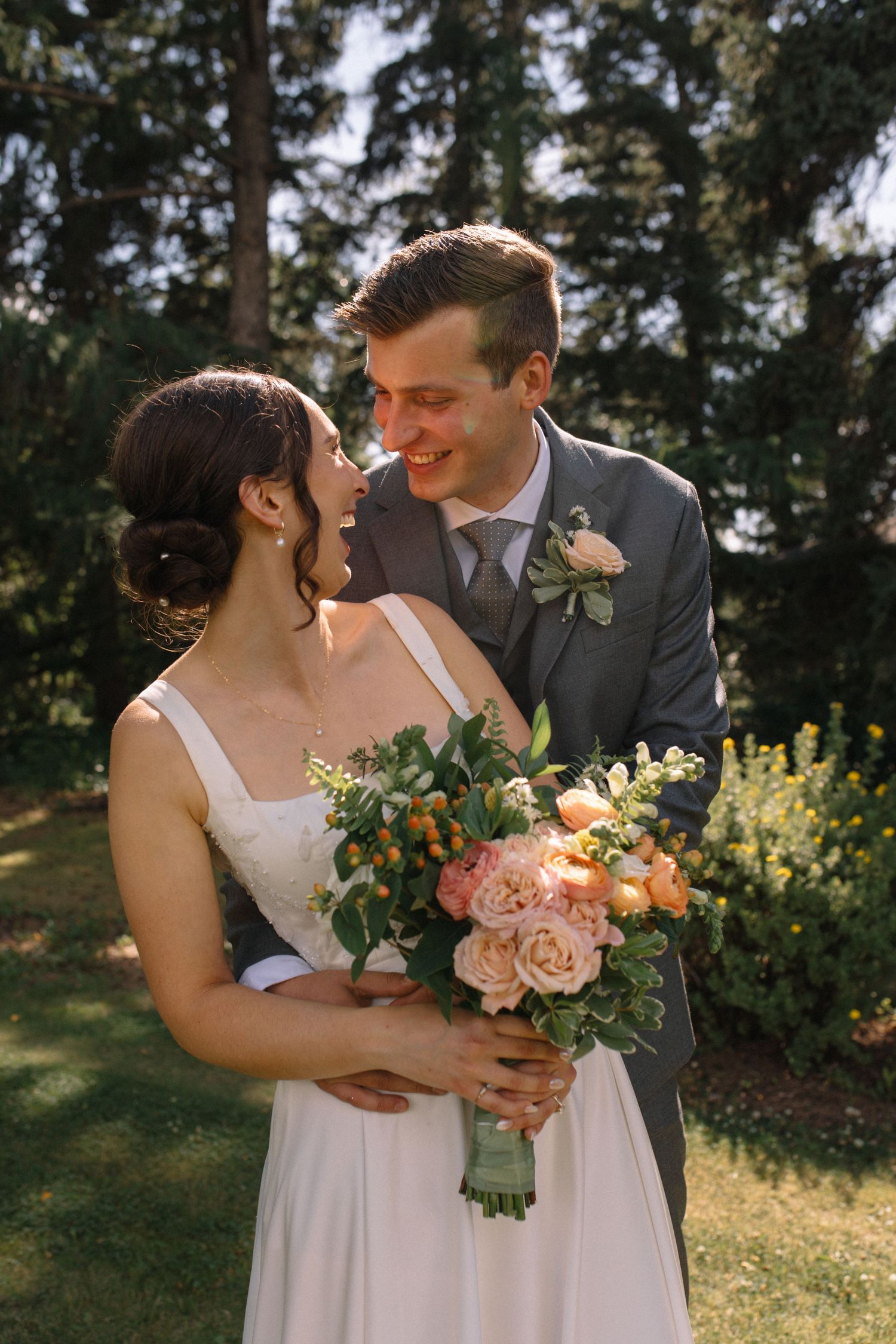 bride and groom portrait