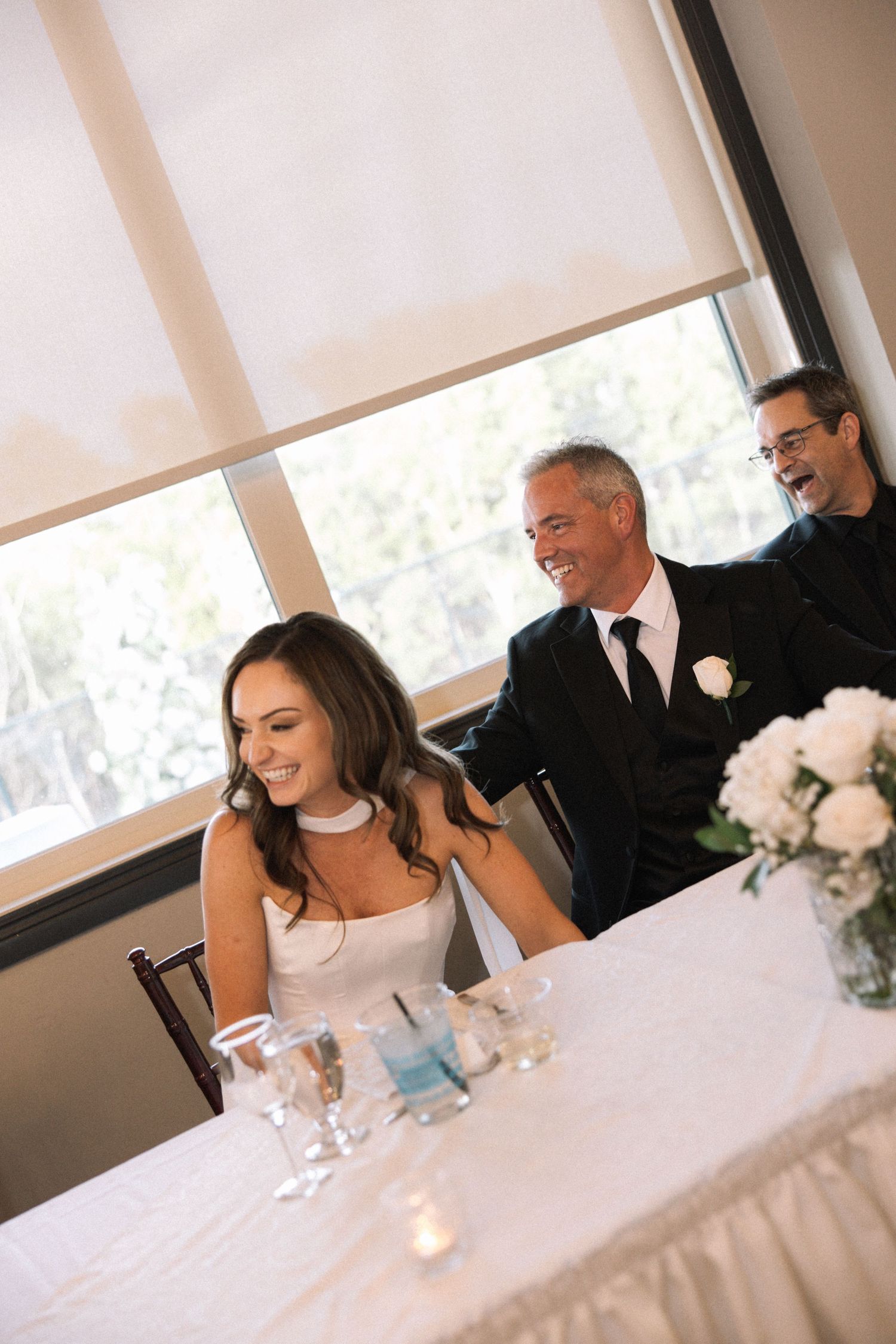 bride and groom at head table