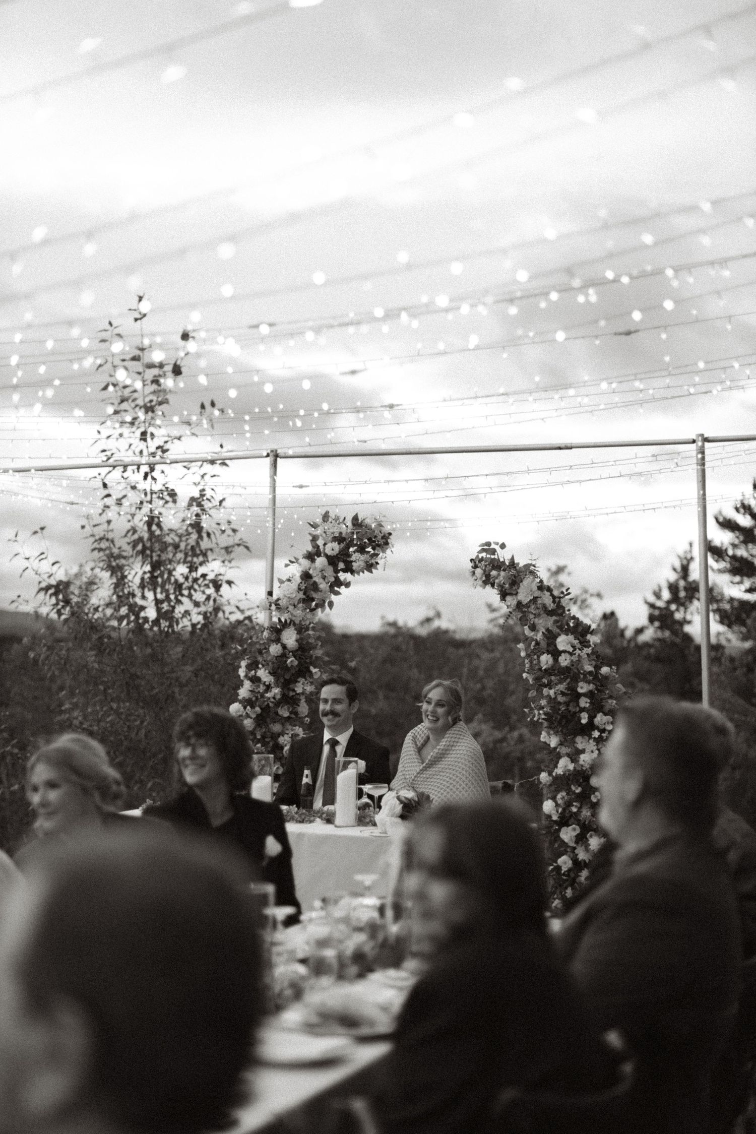 Bride and groom at head table