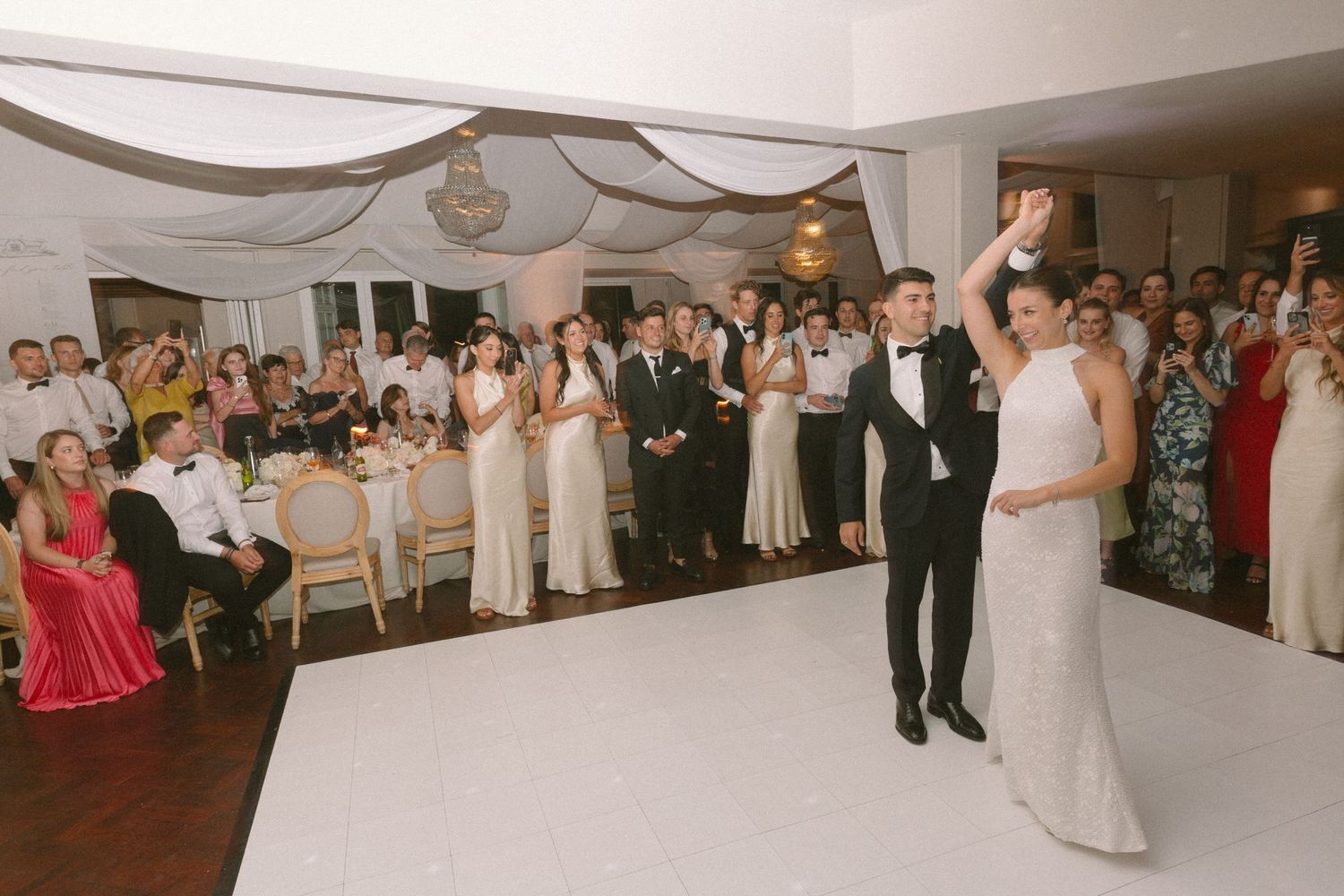 George & Alexa’s timeless wedding at The Forum at Embassy Hill with a sacred ceremony at St George’s Cathedral and florals by Fleur le Corde