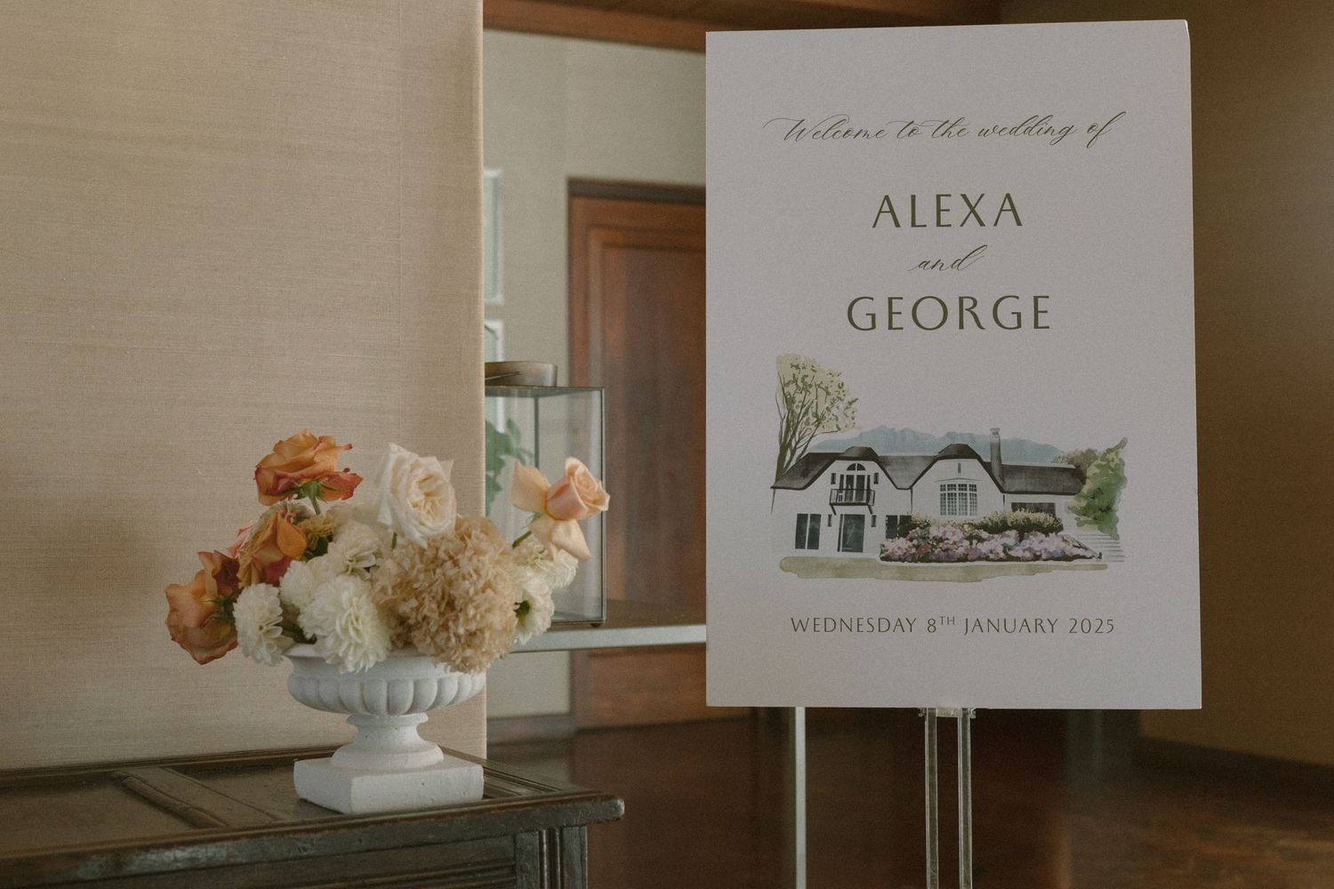 George & Alexa’s timeless wedding at The Forum at Embassy Hill with a sacred ceremony at St George’s Cathedral and florals by Fleur le Corde