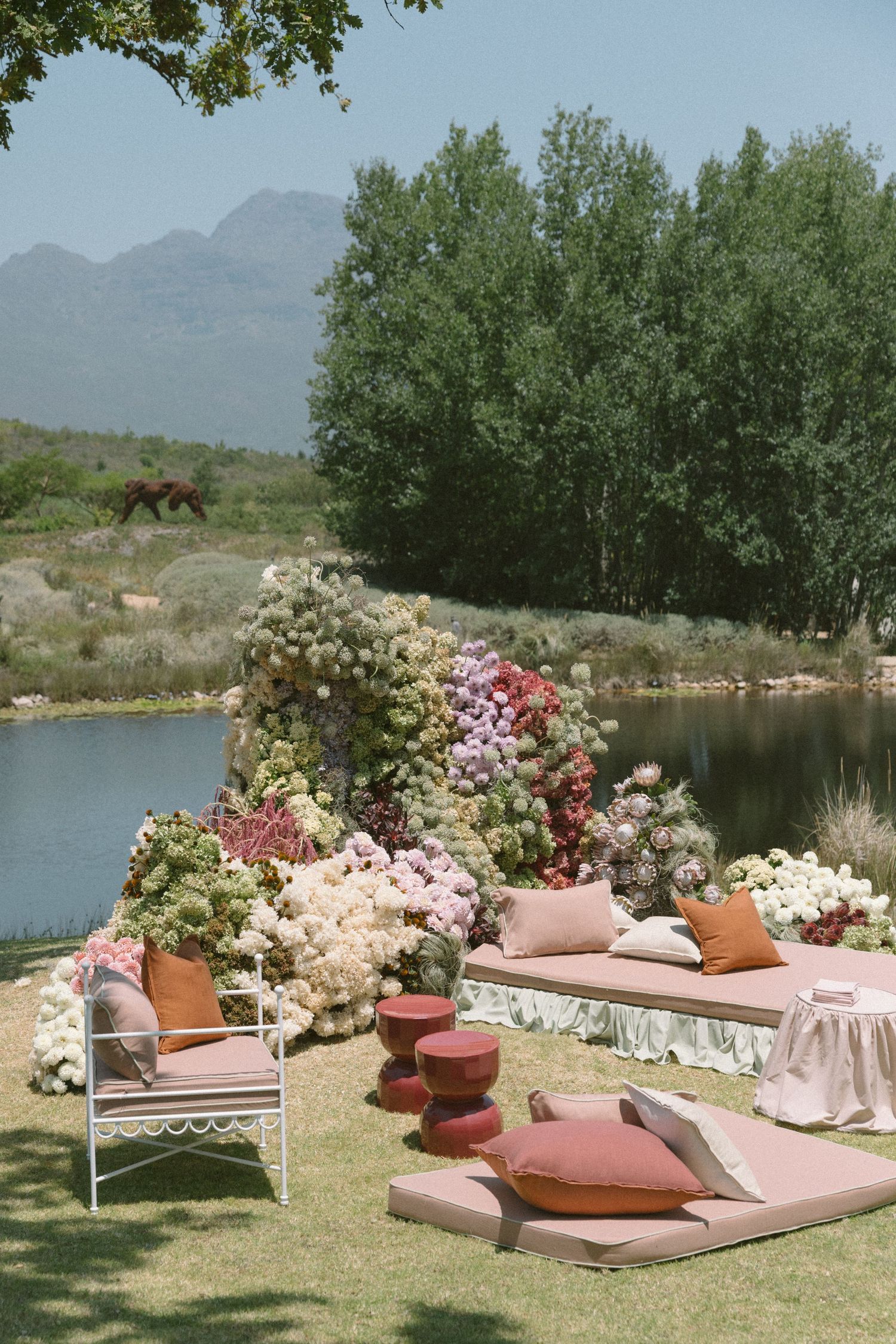 Dylan Lewis Sculpture Garden, ANNE MANN, Ayeh K,Brad Jackson, Fleur le Cordeur, makeup by Algria, Cape Town wedding photohrapher