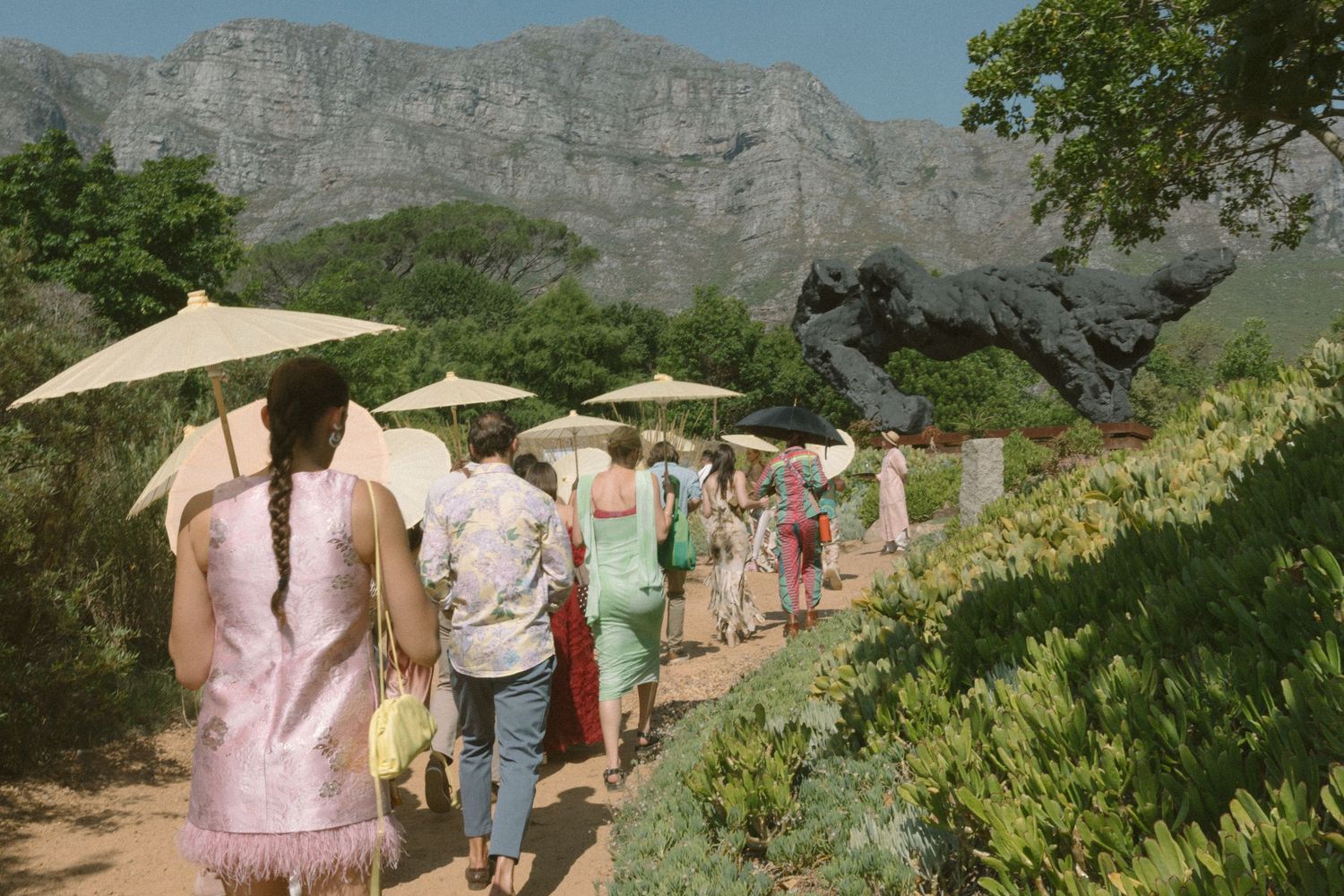 Dylan Lewis Sculpture Garden, ANNE MANN, Ayeh K,Brad Jackson, Fleur le Cordeur, makeup by Algria, Cape Town wedding photohrapher