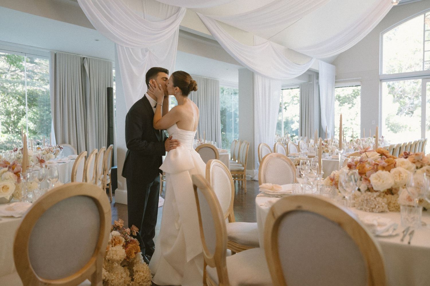 George & Alexa’s timeless wedding at The Forum at Embassy Hill with a sacred ceremony at St George’s Cathedral and florals by Fleur le Corde