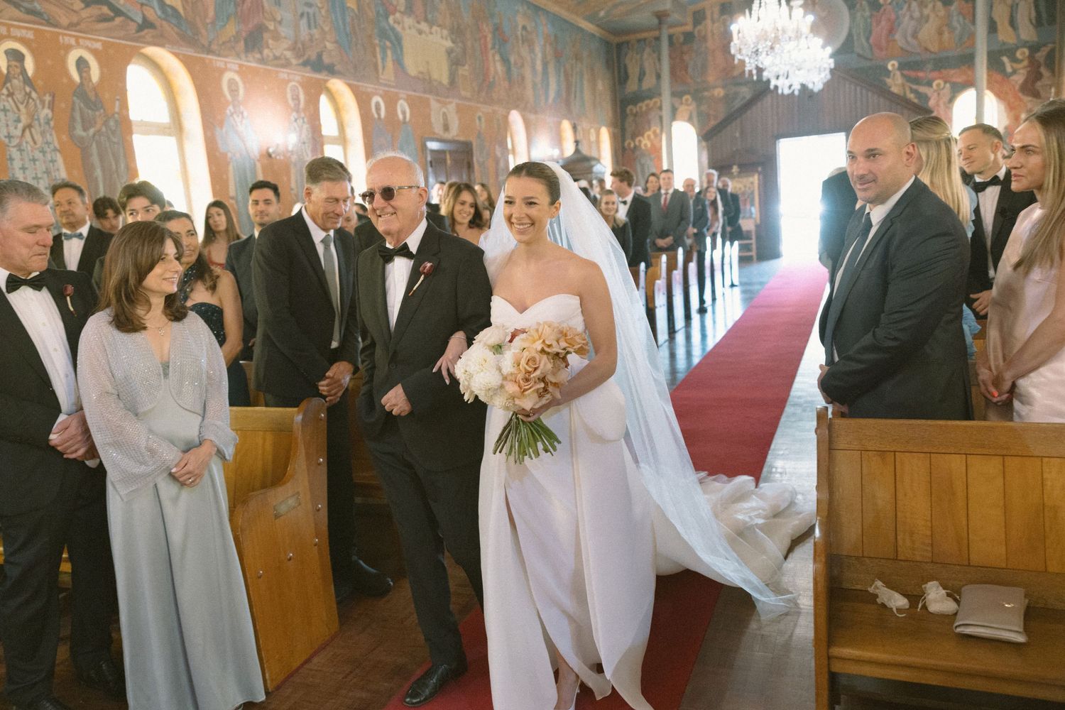 George & Alexa’s timeless wedding at The Forum at Embassy Hill with a sacred ceremony at St George’s Cathedral and florals by Fleur le Corde