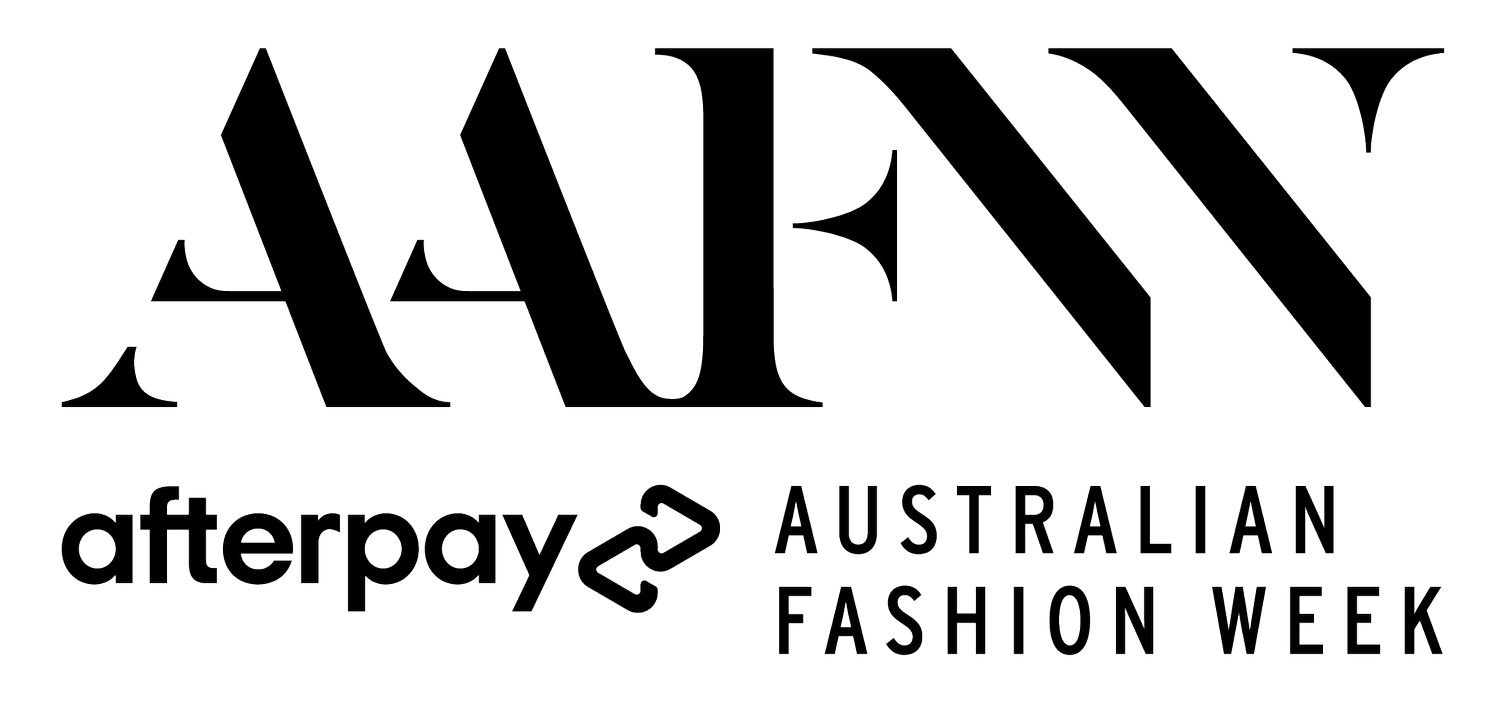 AAFN Afterpay Australian Fashion Week official logo in bold black typography on white background.