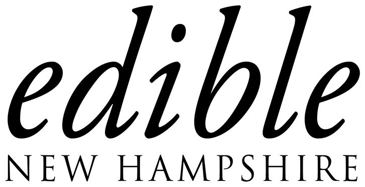 Edible New Hampshire magazine logo featuring elegant script and serif typography in black and white.
