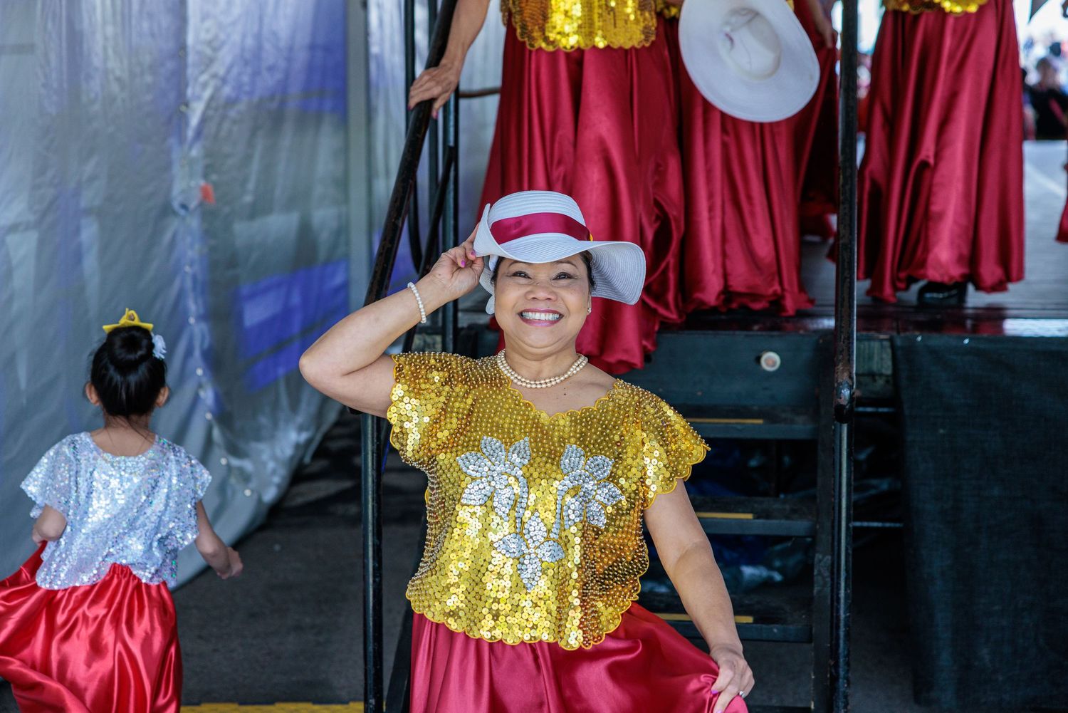 Performer in traditional costume at A World A'Fair international festival Greene County Ohio