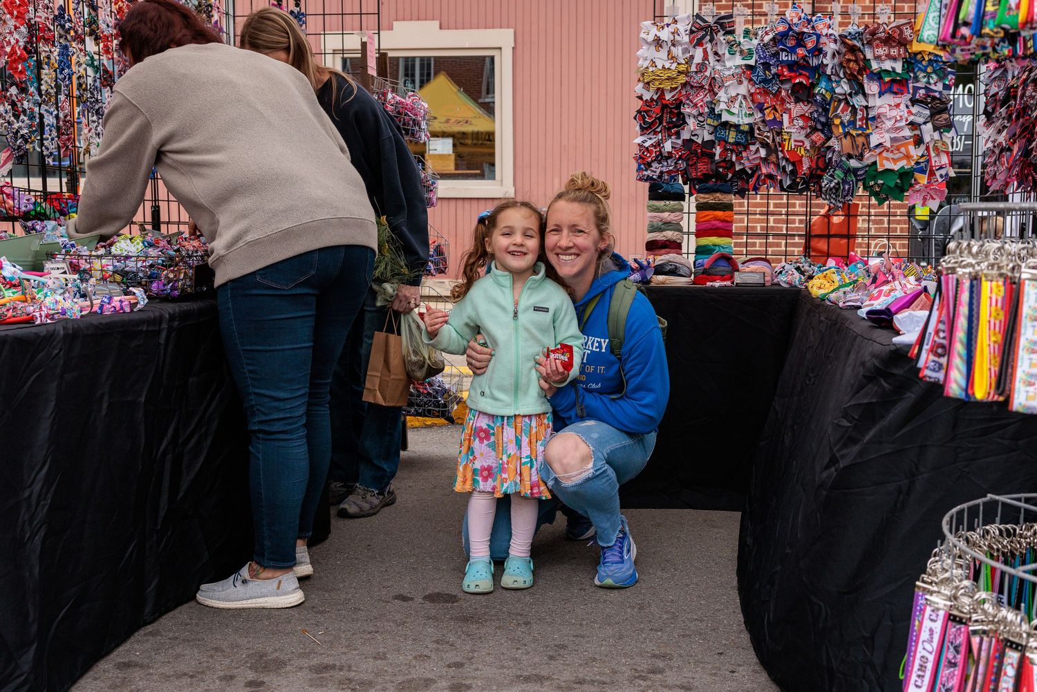Mother and daughter shopping at the Sugar Maple Festival Bellbrook Ohio
