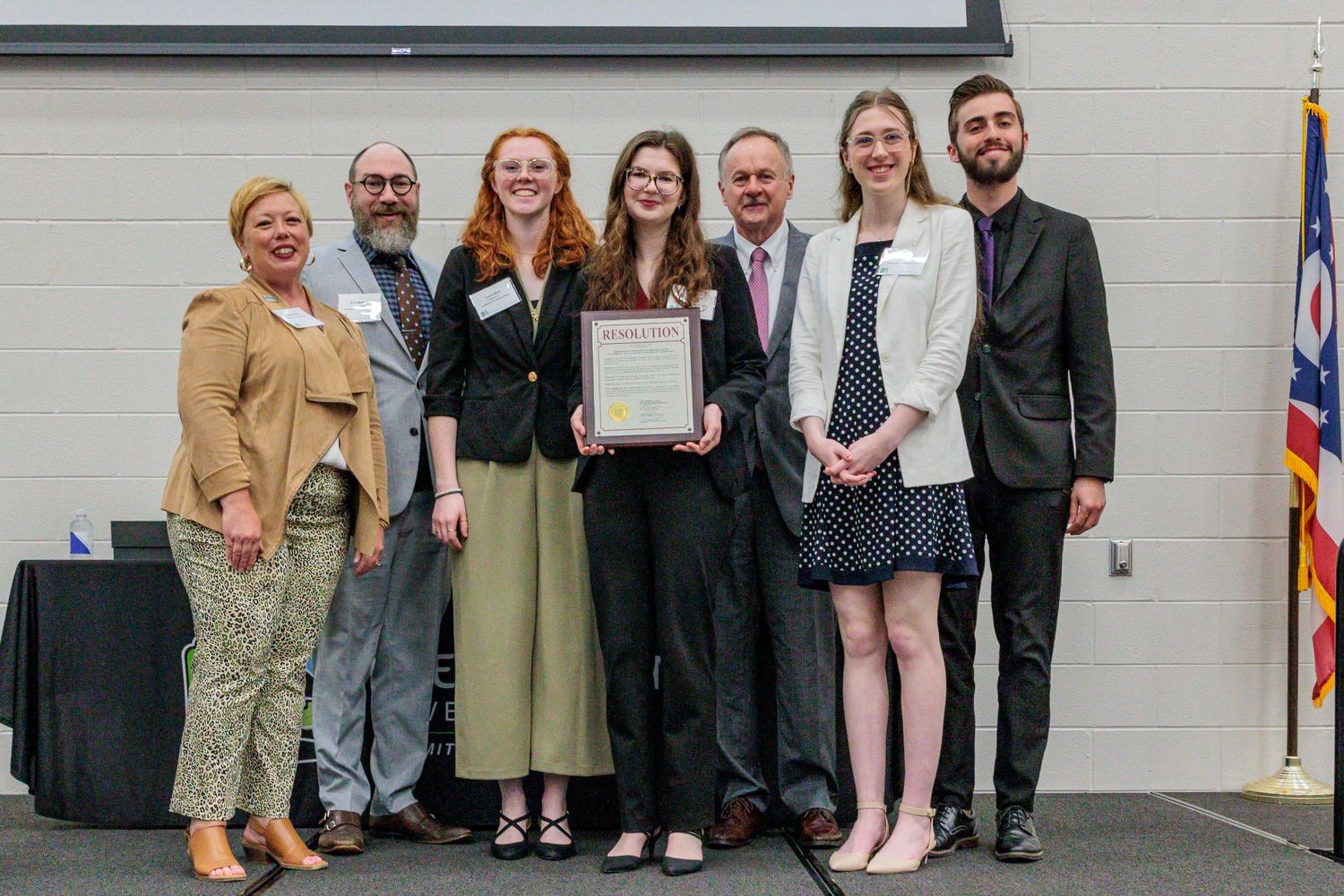 Award recipients at the Greene County Annual Report to the Community event photography Greene County