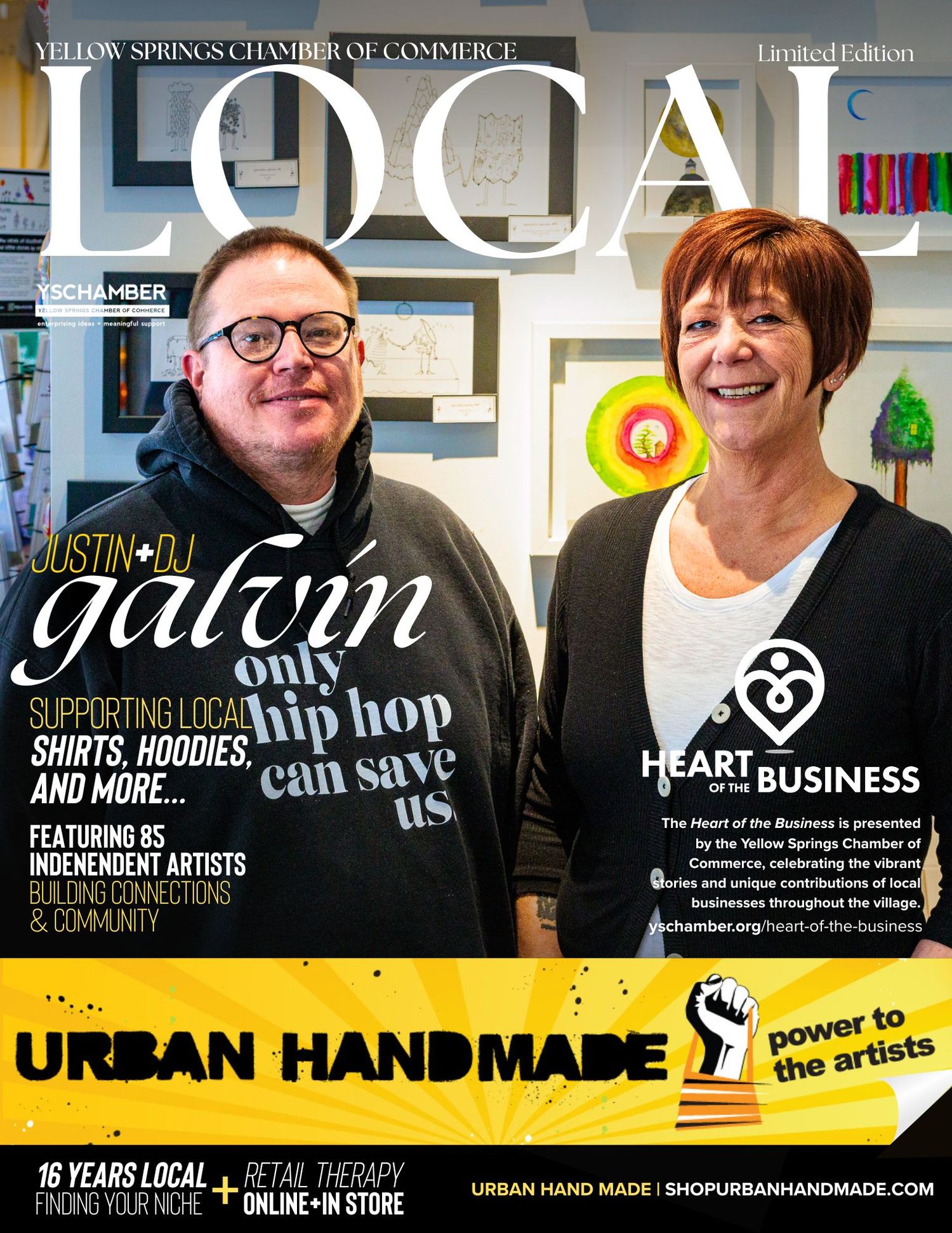 Urban Handmade owner surrounded by handmade products