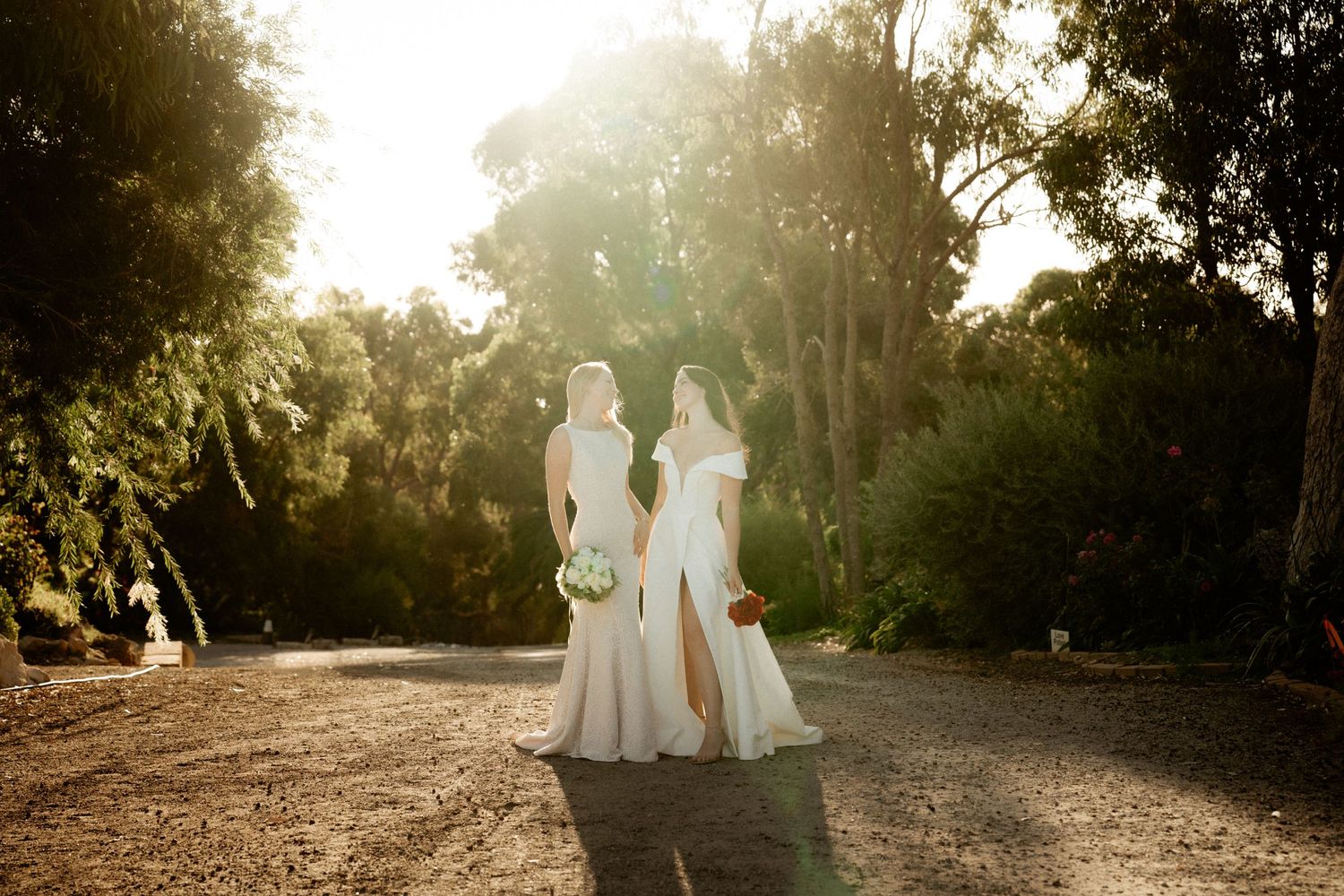 Couple together at sunset