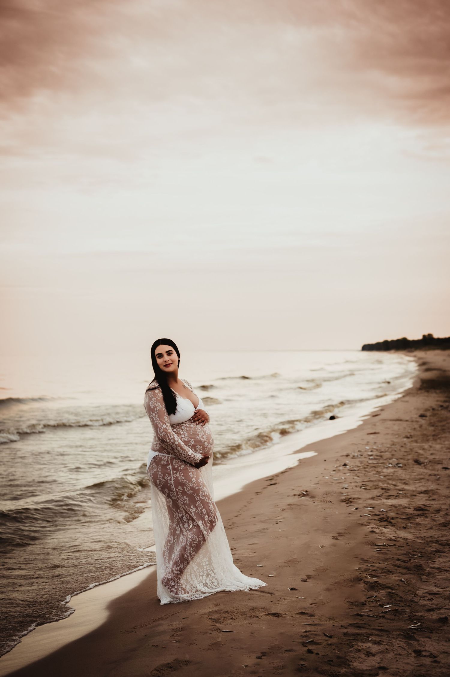 Beach Maternity Session, Sheboygan Kewaskum West Bend, Wisconsin Photographer
