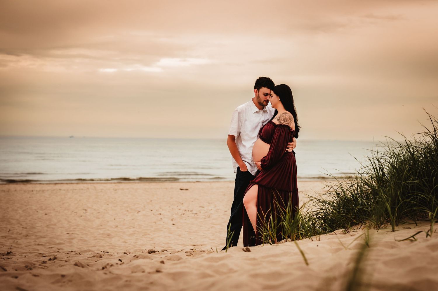 Beach Maternity Session, Sheboygan Kewaskum West Bend, Wisconsin Photographer