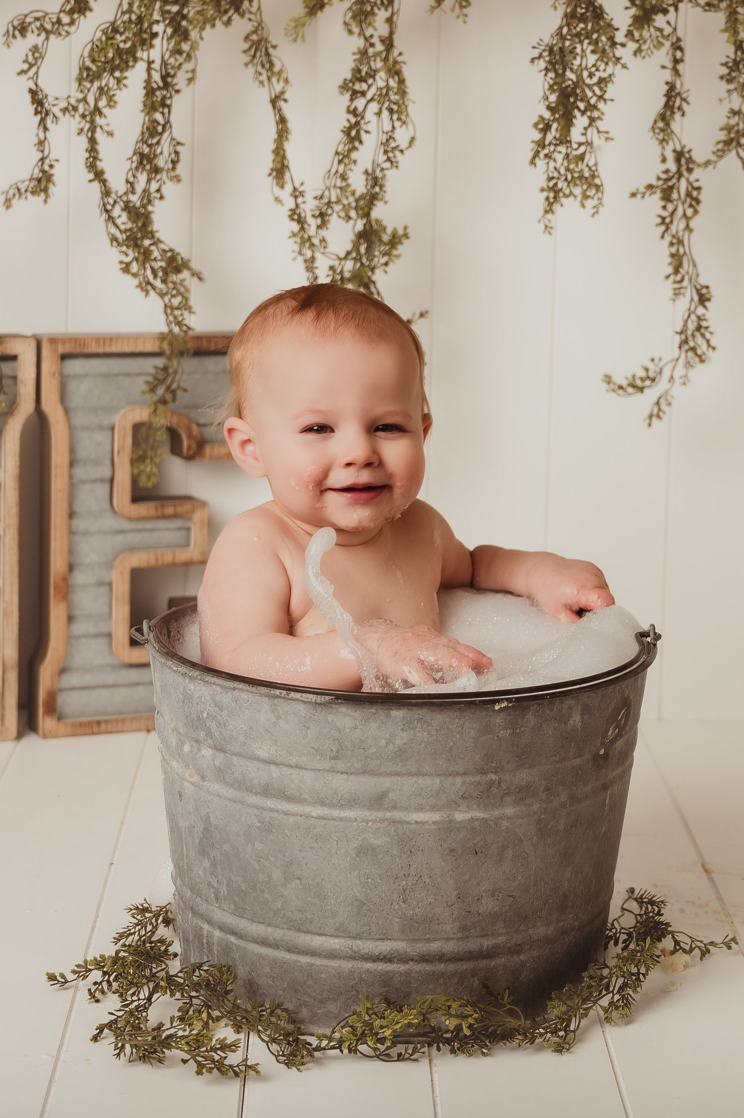 One Year Cake Smash and Splash Birthday Session, Kewaskum, West Bend, Wisconsin Photographer