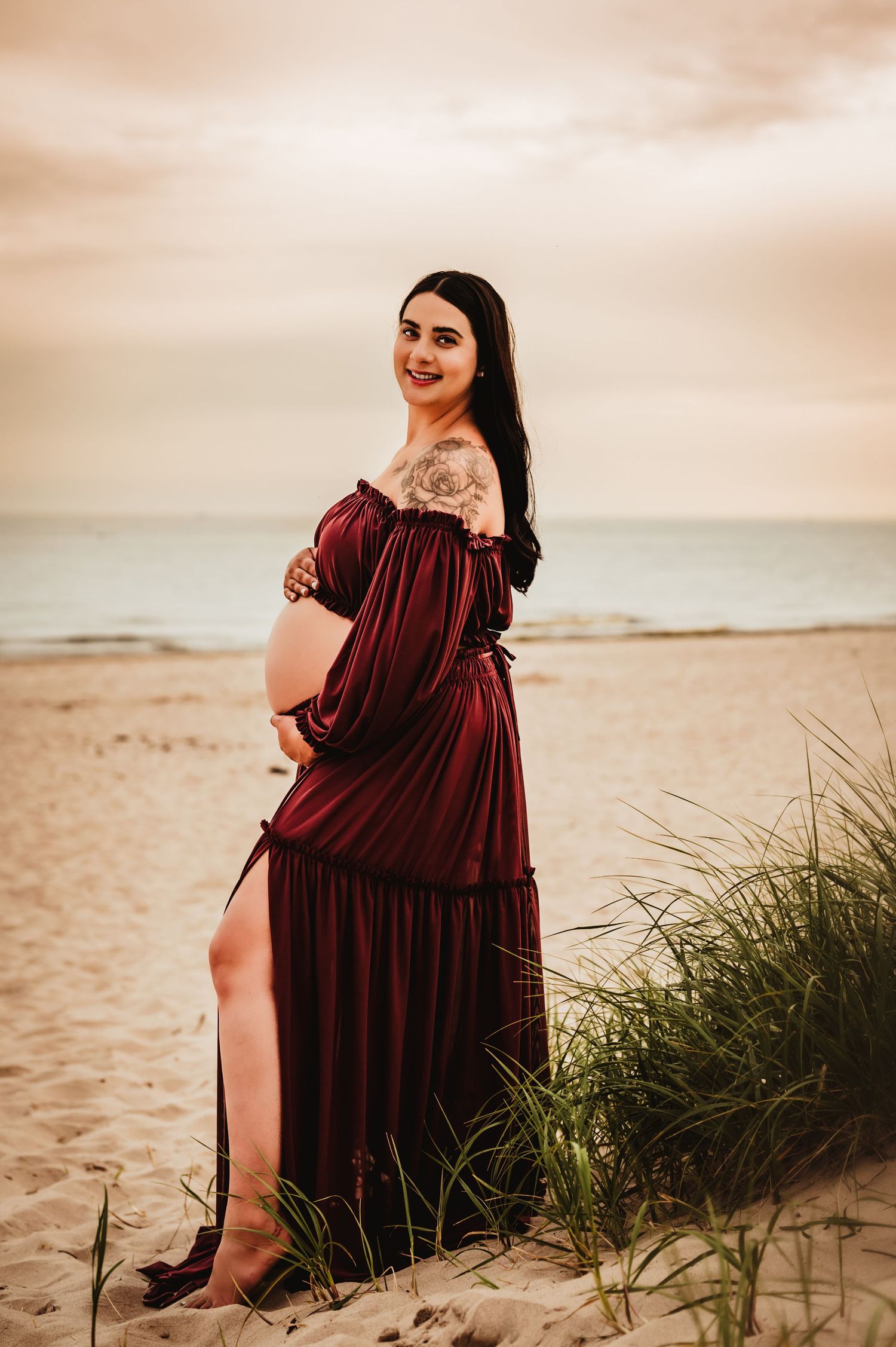 Beach Maternity Session, Sheboygan Kewaskum West Bend, Wisconsin Photographer