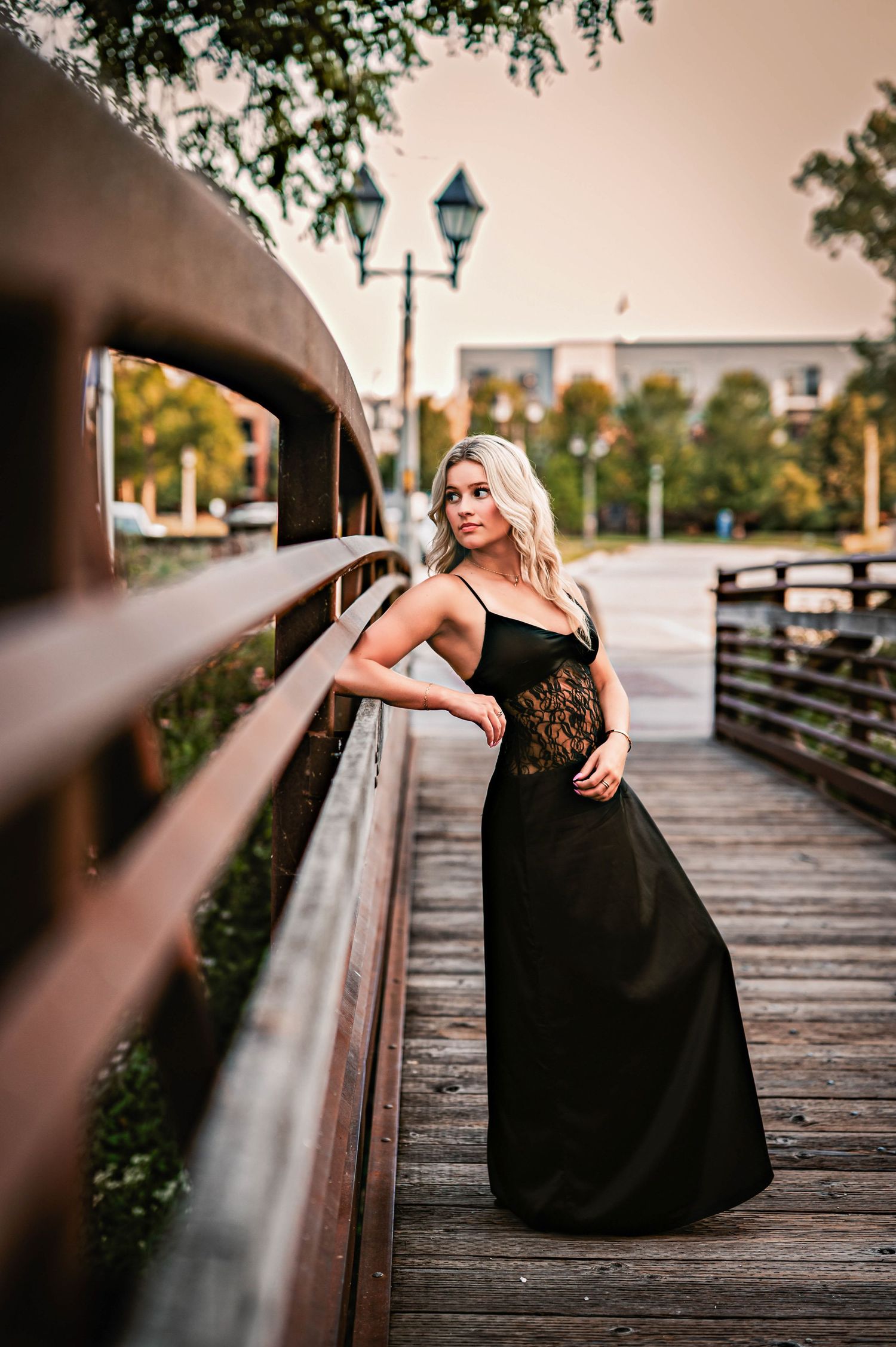 Bridge near Oconomowoc, WI for Senior Portraits, senior experience. Luxury sessions for all in Wisconsin.