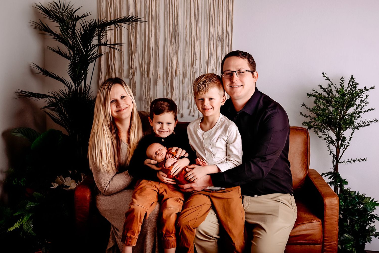 Family Newborn Session in Kewaskum, WI Studio near Milwaukee, WI