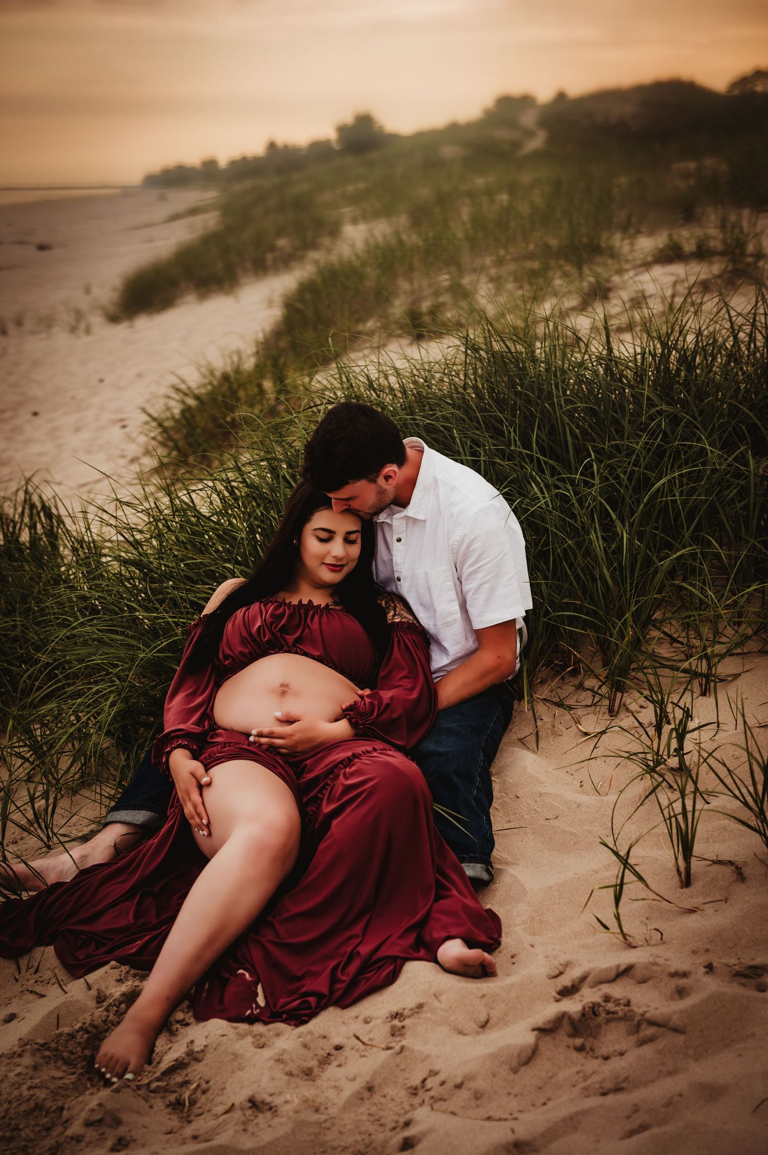 Beach Maternity Session, Sheboygan Kewaskum West Bend, Wisconsin Photographer