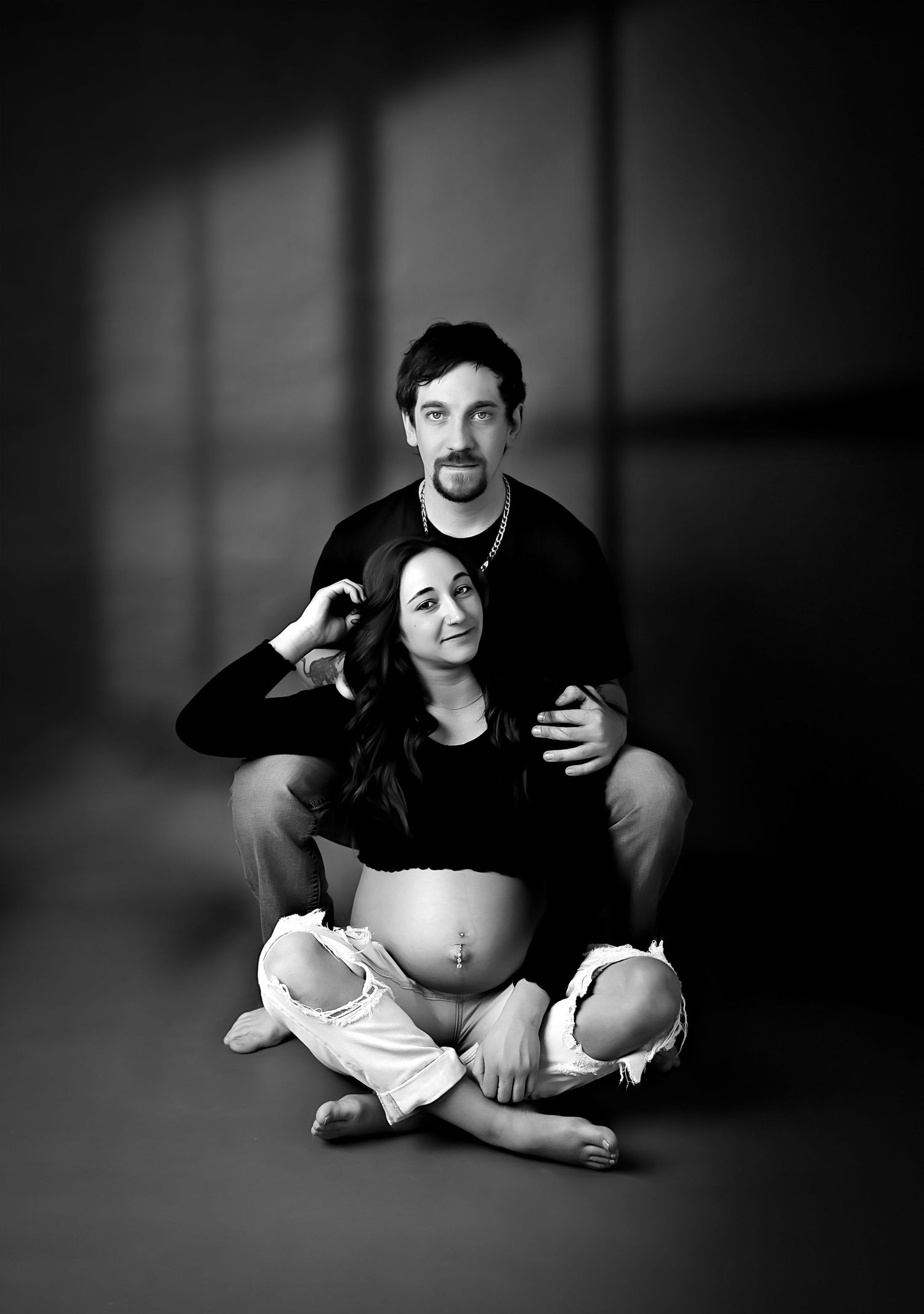 Modern Maternity Studio session in Kewaskum, WI
