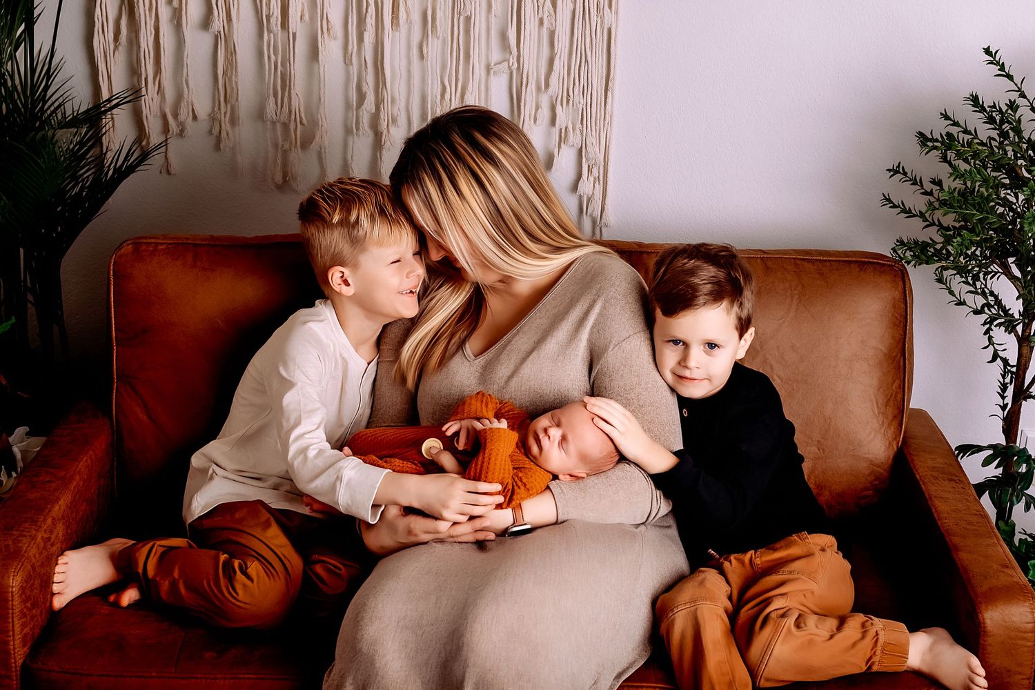 Family Newborn Session in Kewaskum, WI Studio near Milwaukee, WI