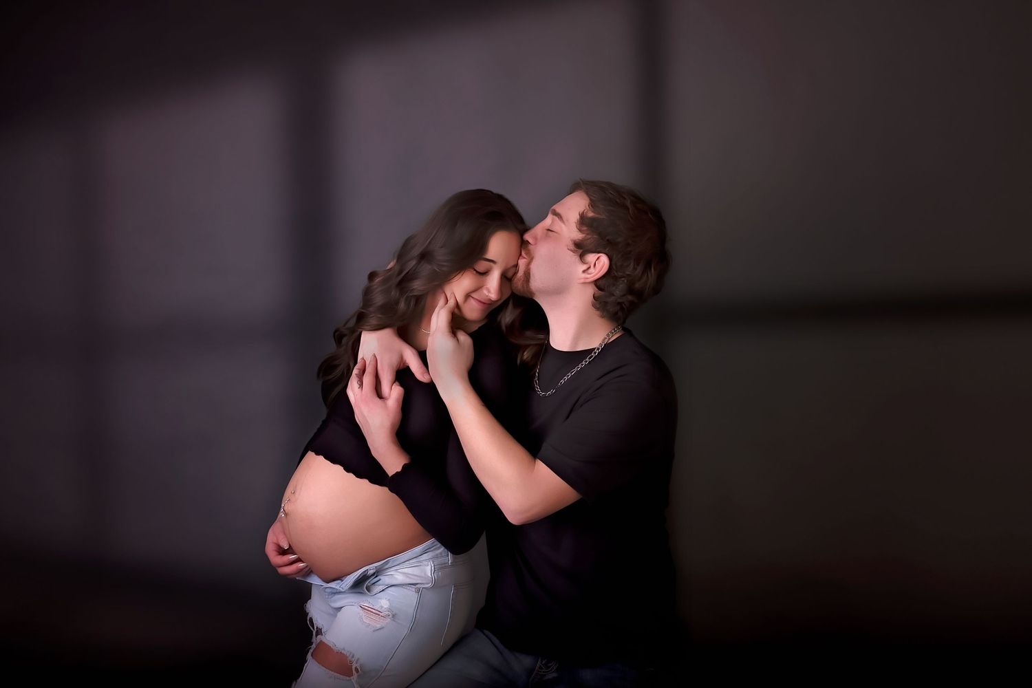 Modern Maternity Studio session in Kewaskum, WI
