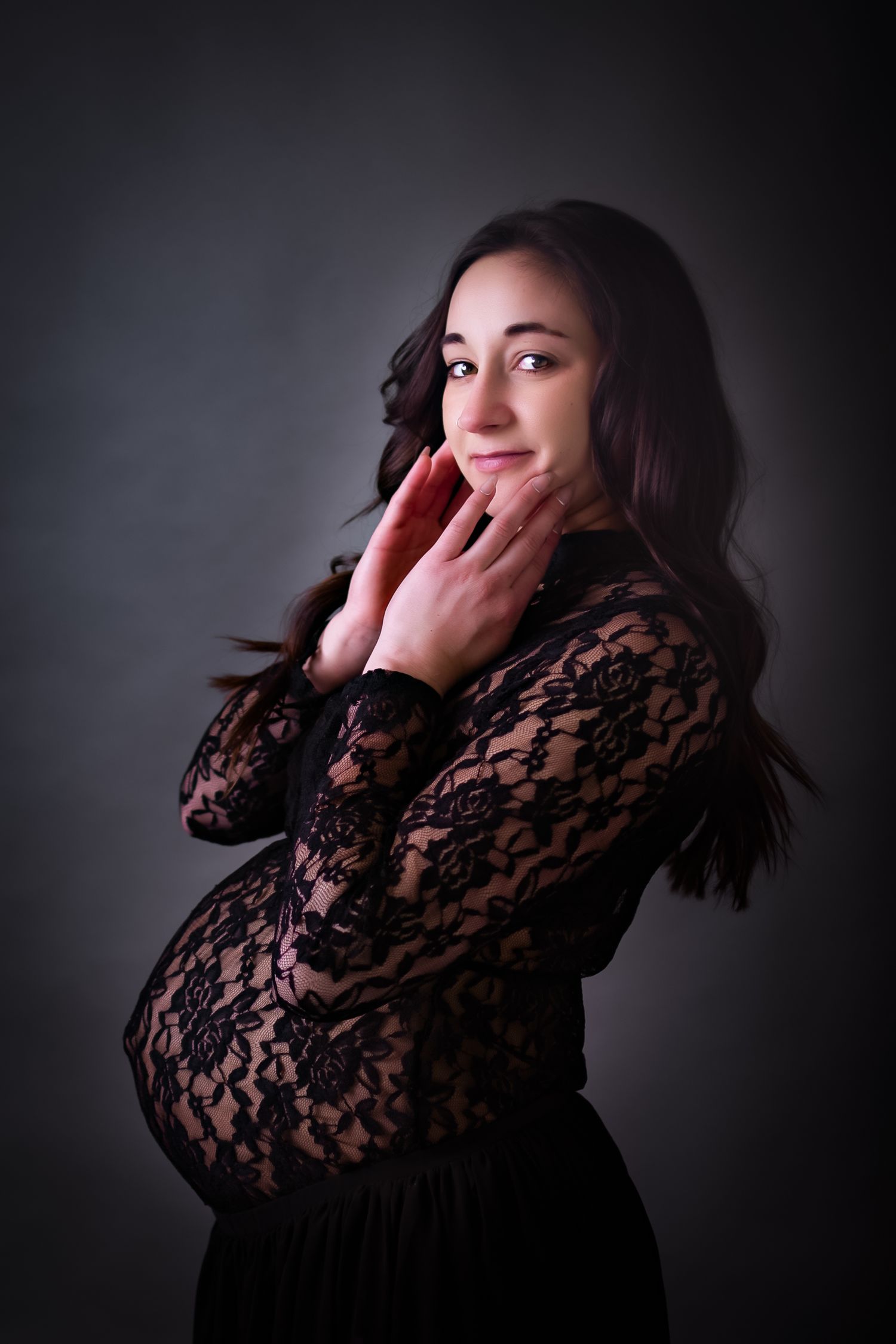 Modern Maternity Studio session in Kewaskum, WI