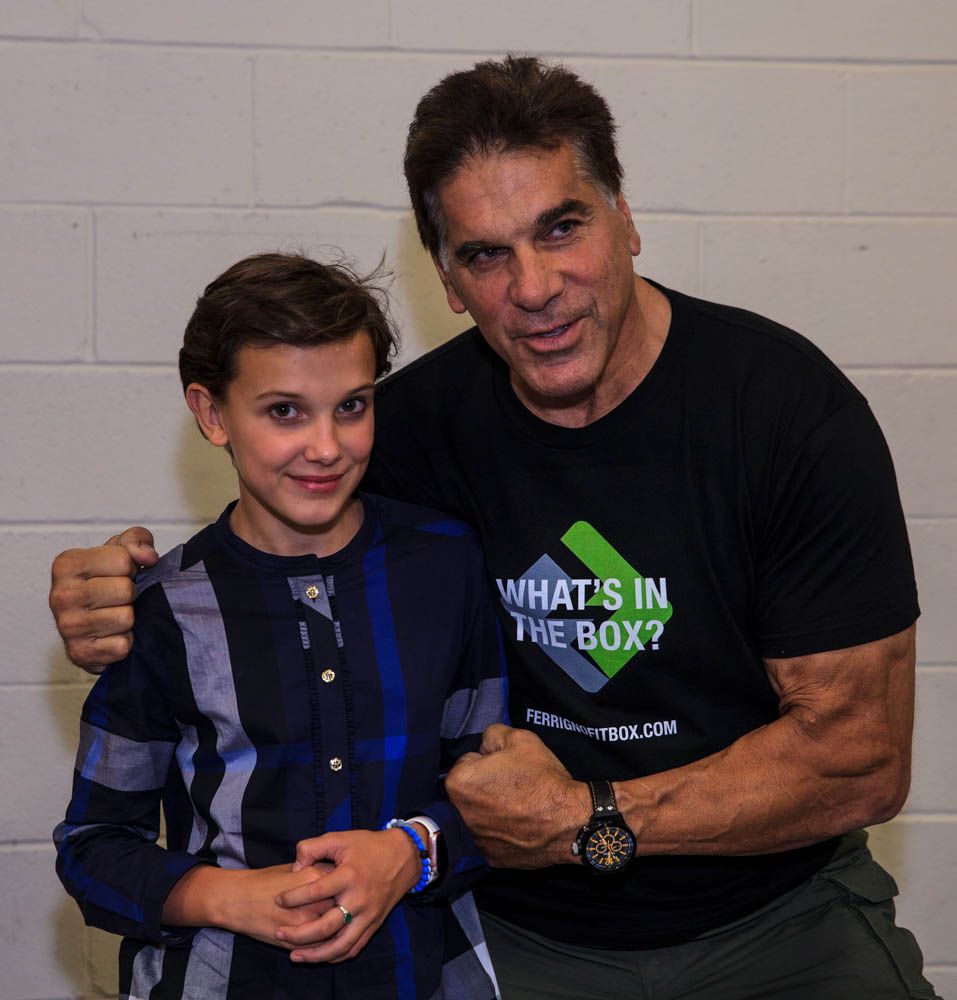 Lou Ferrigno with Millie Bobby Brown