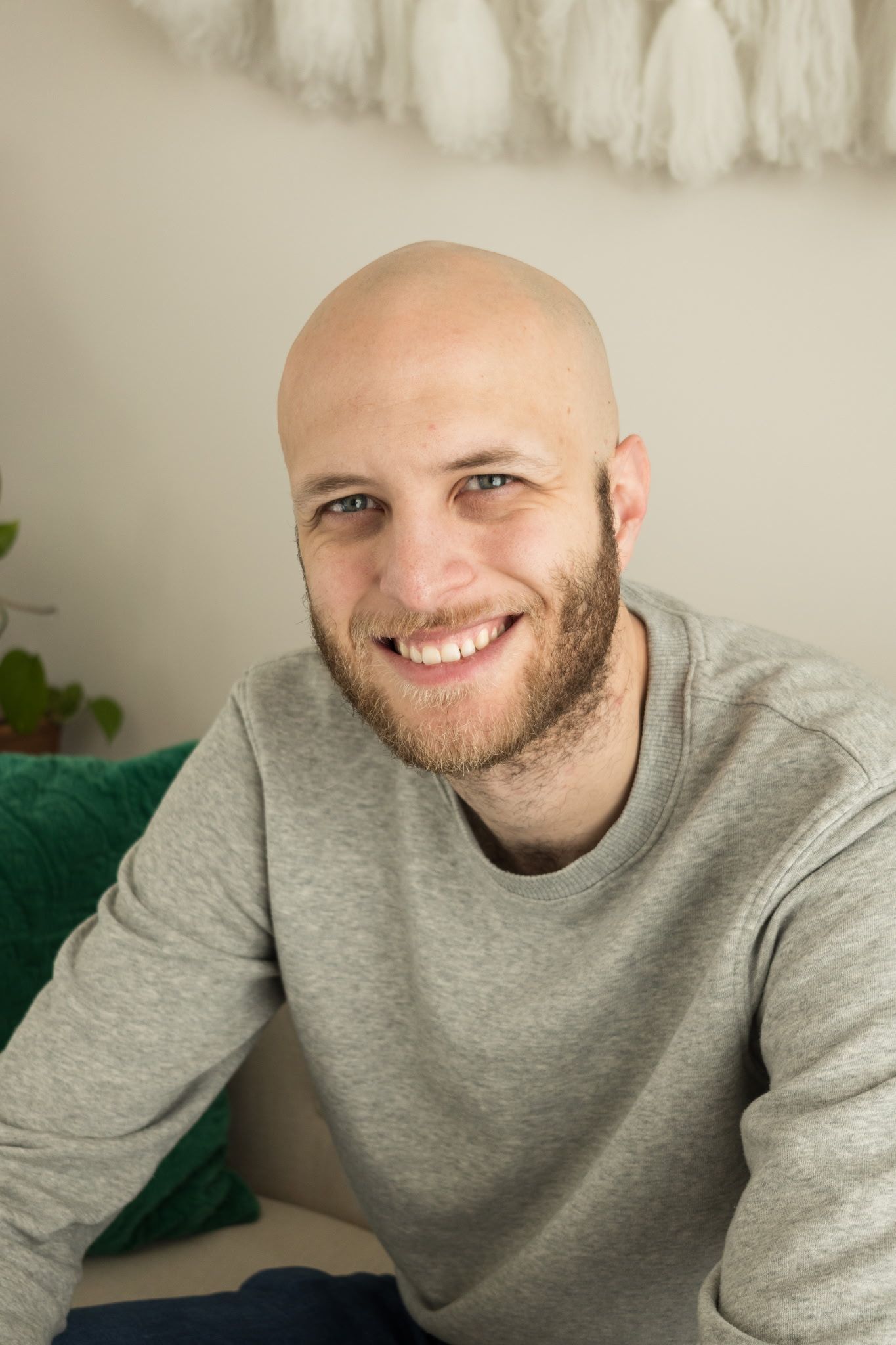 Man sitting on couch